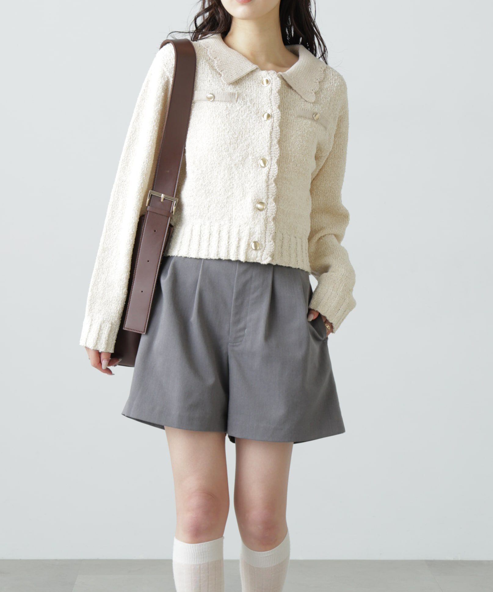  「[WEB限定:ﾌﾞﾗｯｸｶﾗｰのみ]ﾐﾆﾌﾞｰｸﾚﾂｲｰﾄﾞﾗｲｸﾆｯﾄｶ 」|ニット・セーター|