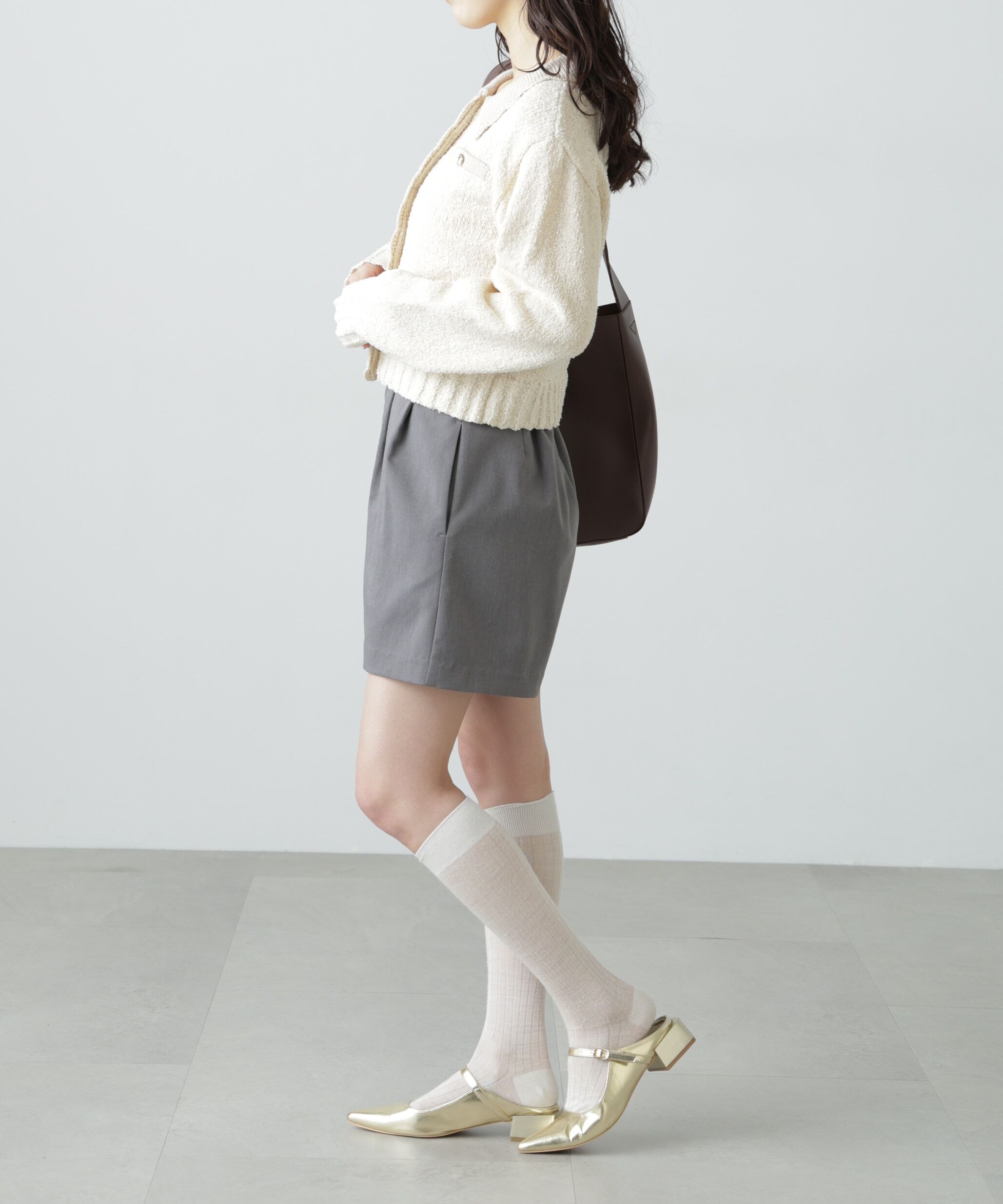  「[WEB限定:ﾌﾞﾗｯｸｶﾗｰのみ]ﾐﾆﾌﾞｰｸﾚﾂｲｰﾄﾞﾗｲｸﾆｯﾄｶ 」|ニット・セーター|