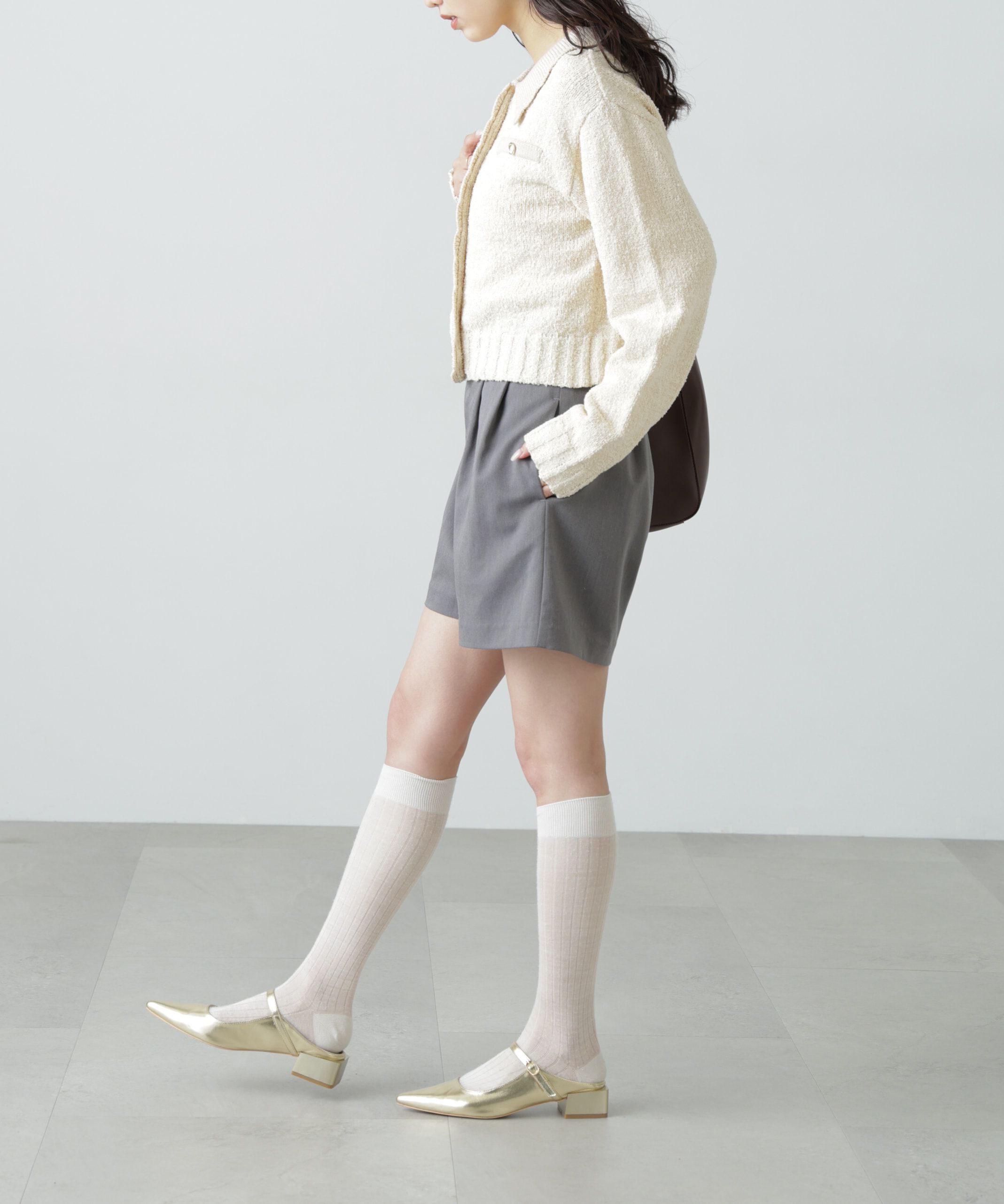  「[WEB限定:ﾌﾞﾗｯｸｶﾗｰのみ]ﾐﾆﾌﾞｰｸﾚﾂｲｰﾄﾞﾗｲｸﾆｯﾄｶ 」|ニット・セーター|