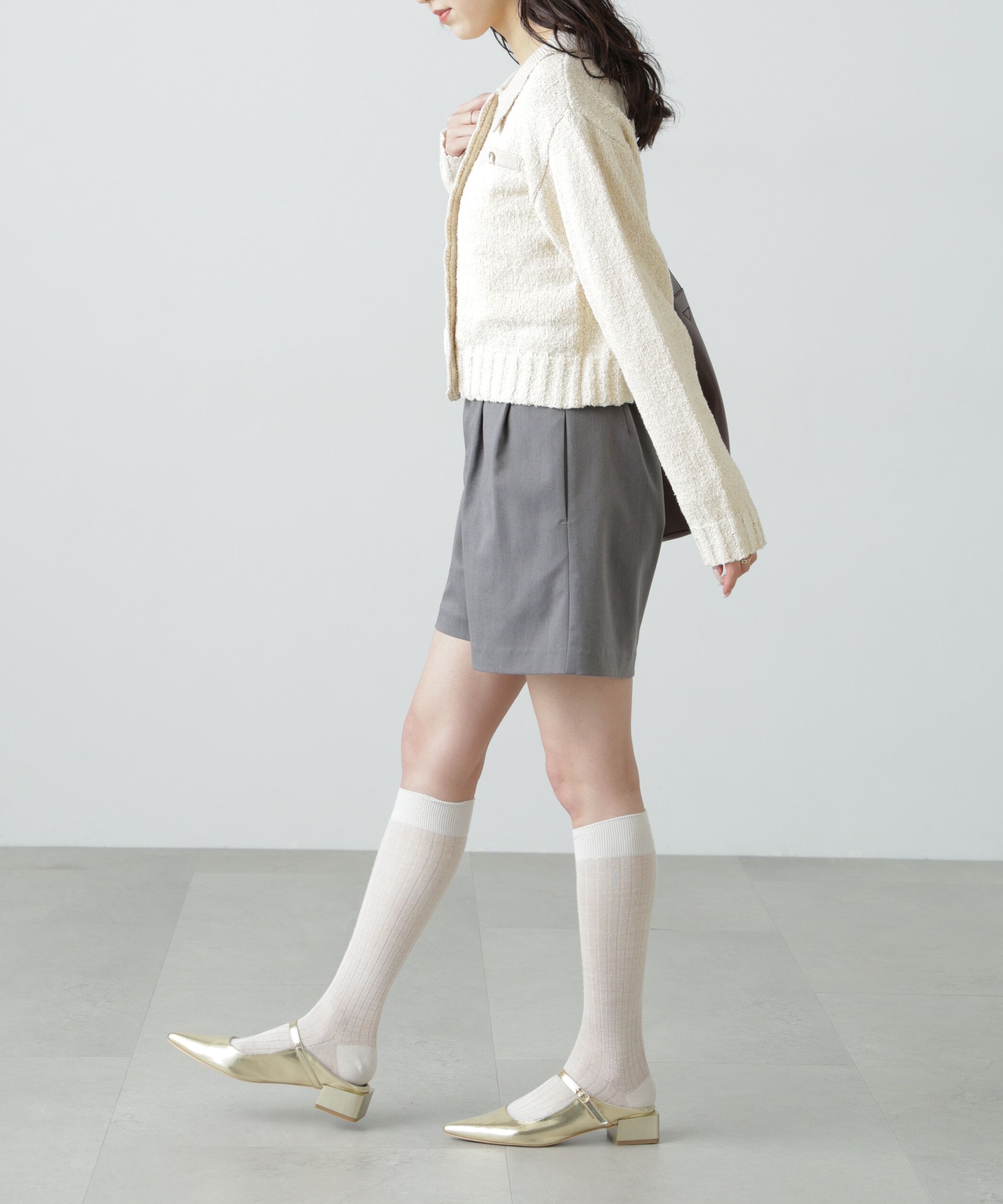  「[WEB限定:ﾌﾞﾗｯｸｶﾗｰのみ]ﾐﾆﾌﾞｰｸﾚﾂｲｰﾄﾞﾗｲｸﾆｯﾄｶ 」|ニット・セーター|