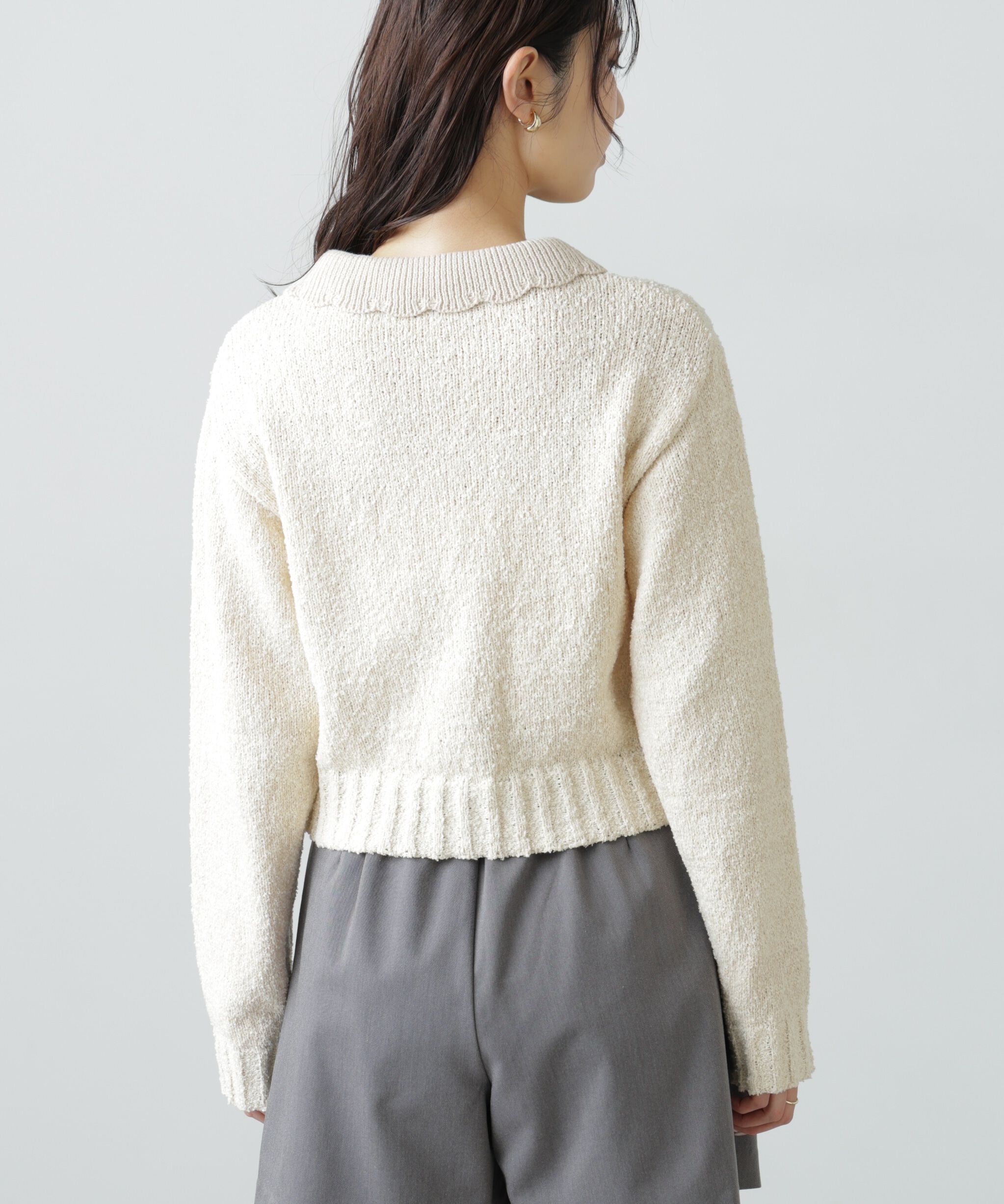  「[WEB限定:ﾌﾞﾗｯｸｶﾗｰのみ]ﾐﾆﾌﾞｰｸﾚﾂｲｰﾄﾞﾗｲｸﾆｯﾄｶ 」|ニット・セーター|