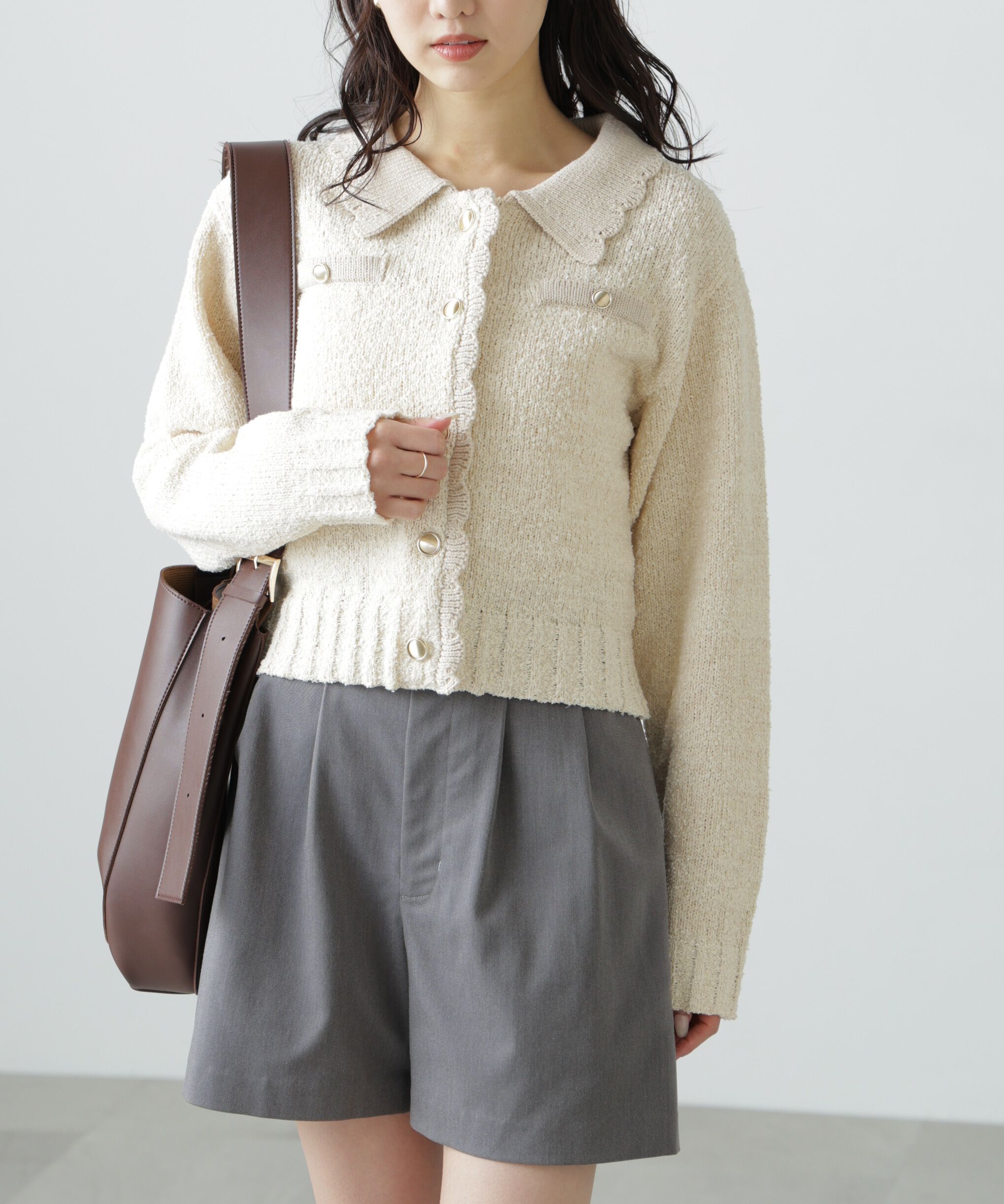  「[WEB限定:ﾌﾞﾗｯｸｶﾗｰのみ]ﾐﾆﾌﾞｰｸﾚﾂｲｰﾄﾞﾗｲｸﾆｯﾄｶ 」|ニット・セーター|