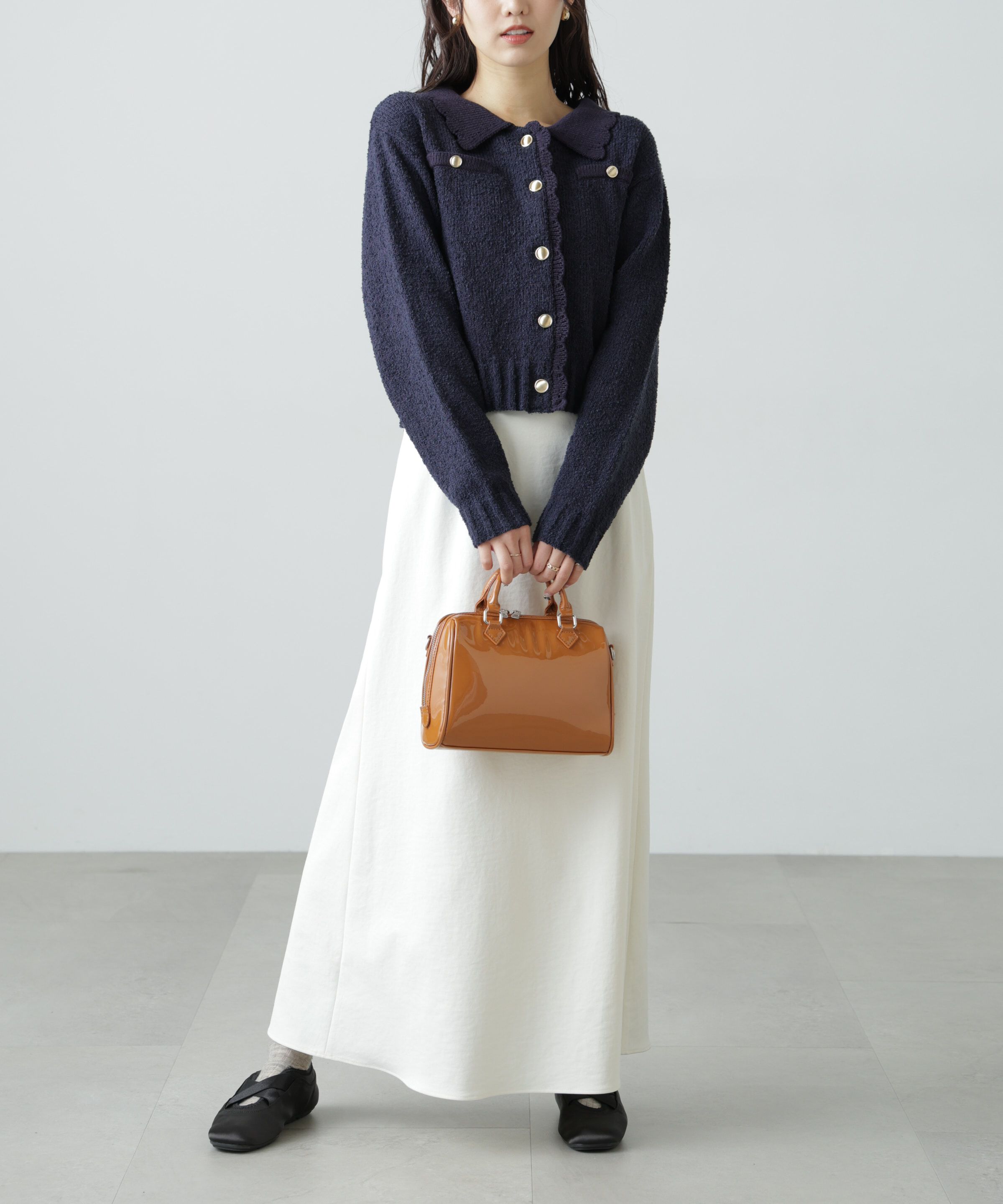  「[WEB限定:ﾌﾞﾗｯｸｶﾗｰのみ]ﾐﾆﾌﾞｰｸﾚﾂｲｰﾄﾞﾗｲｸﾆｯﾄｶ 」|ニット・セーター|