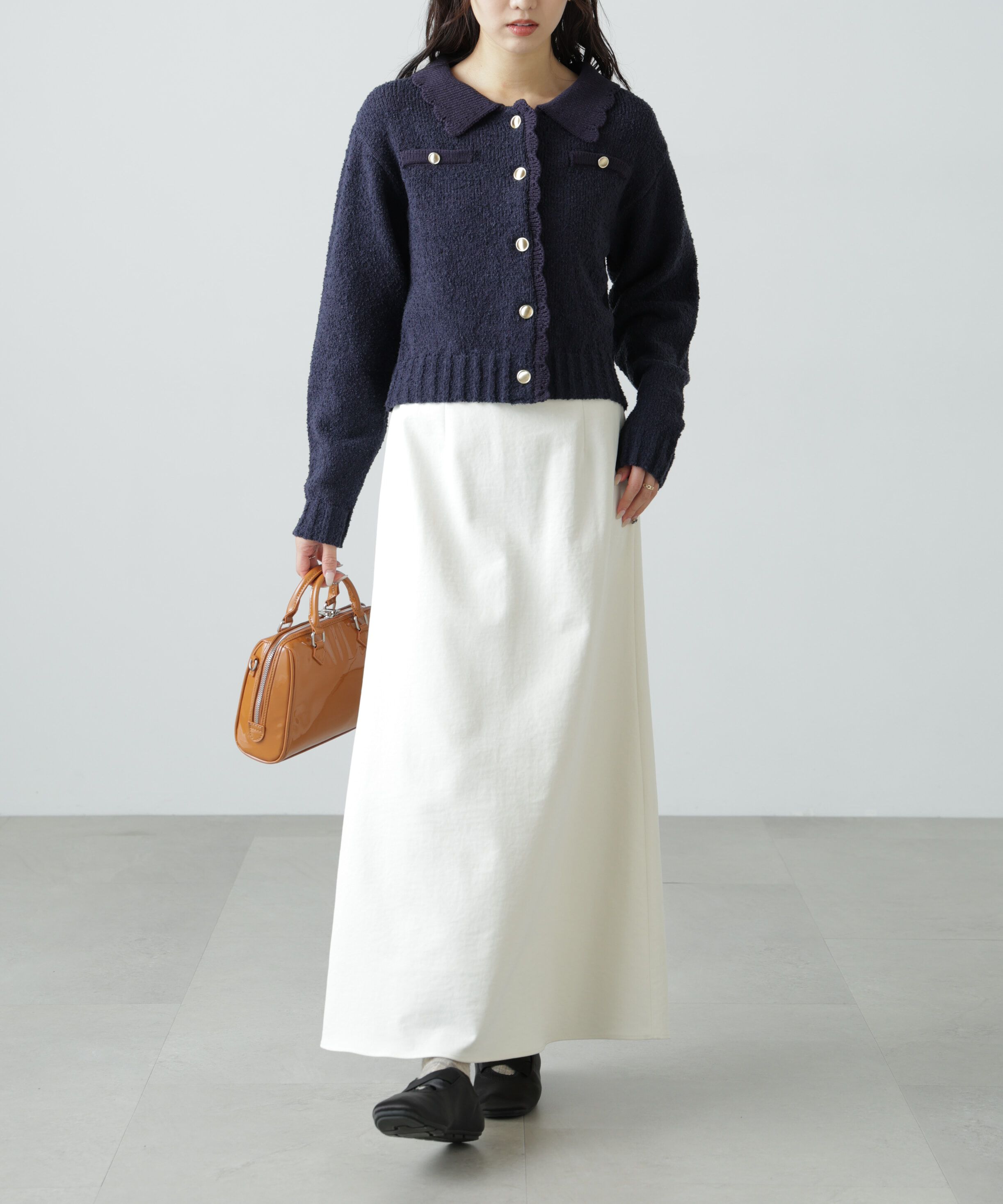  「[WEB限定:ﾌﾞﾗｯｸｶﾗｰのみ]ﾐﾆﾌﾞｰｸﾚﾂｲｰﾄﾞﾗｲｸﾆｯﾄｶ 」|ニット・セーター|