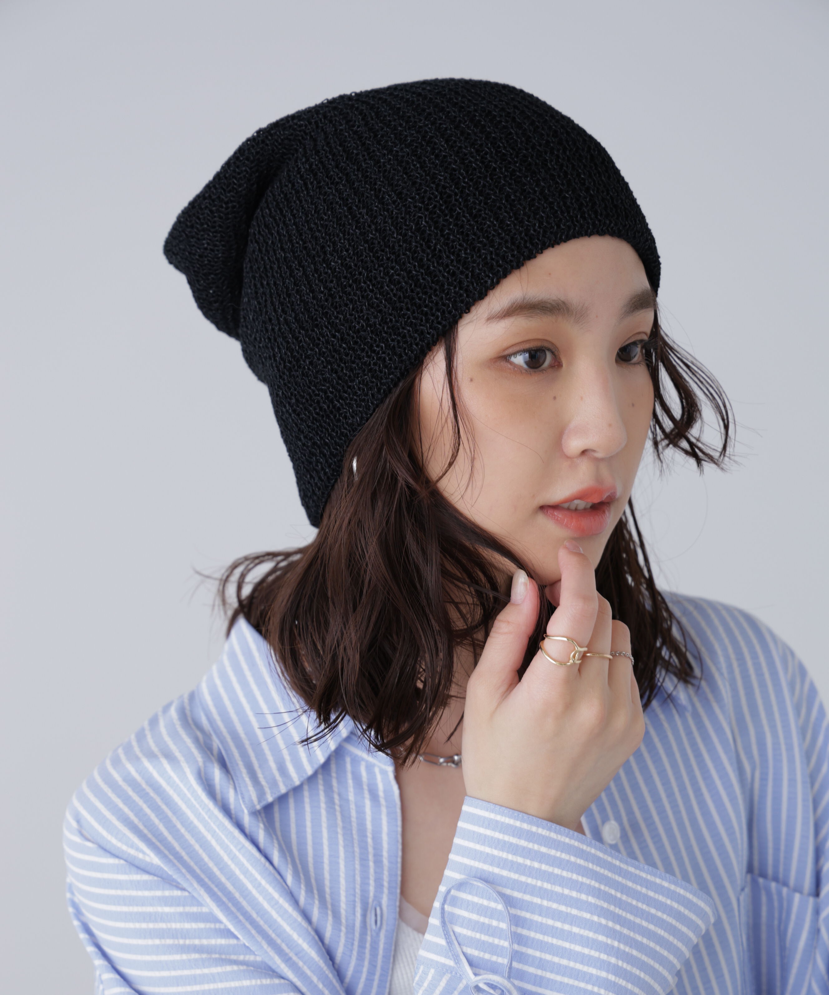  「カラービーニー」|ソックス|ブラック