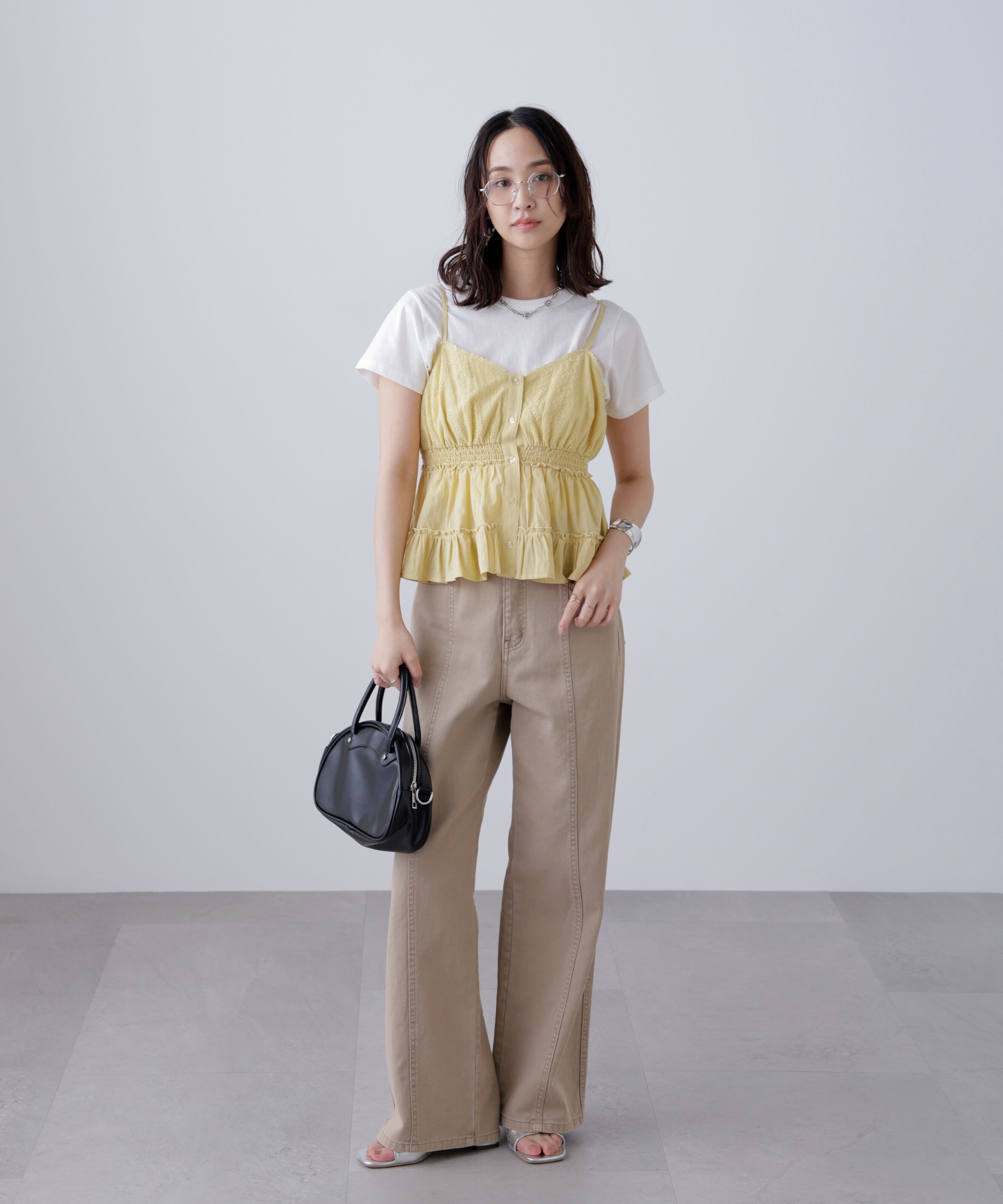  「ワイドストレートカラーパンツ」|その他|