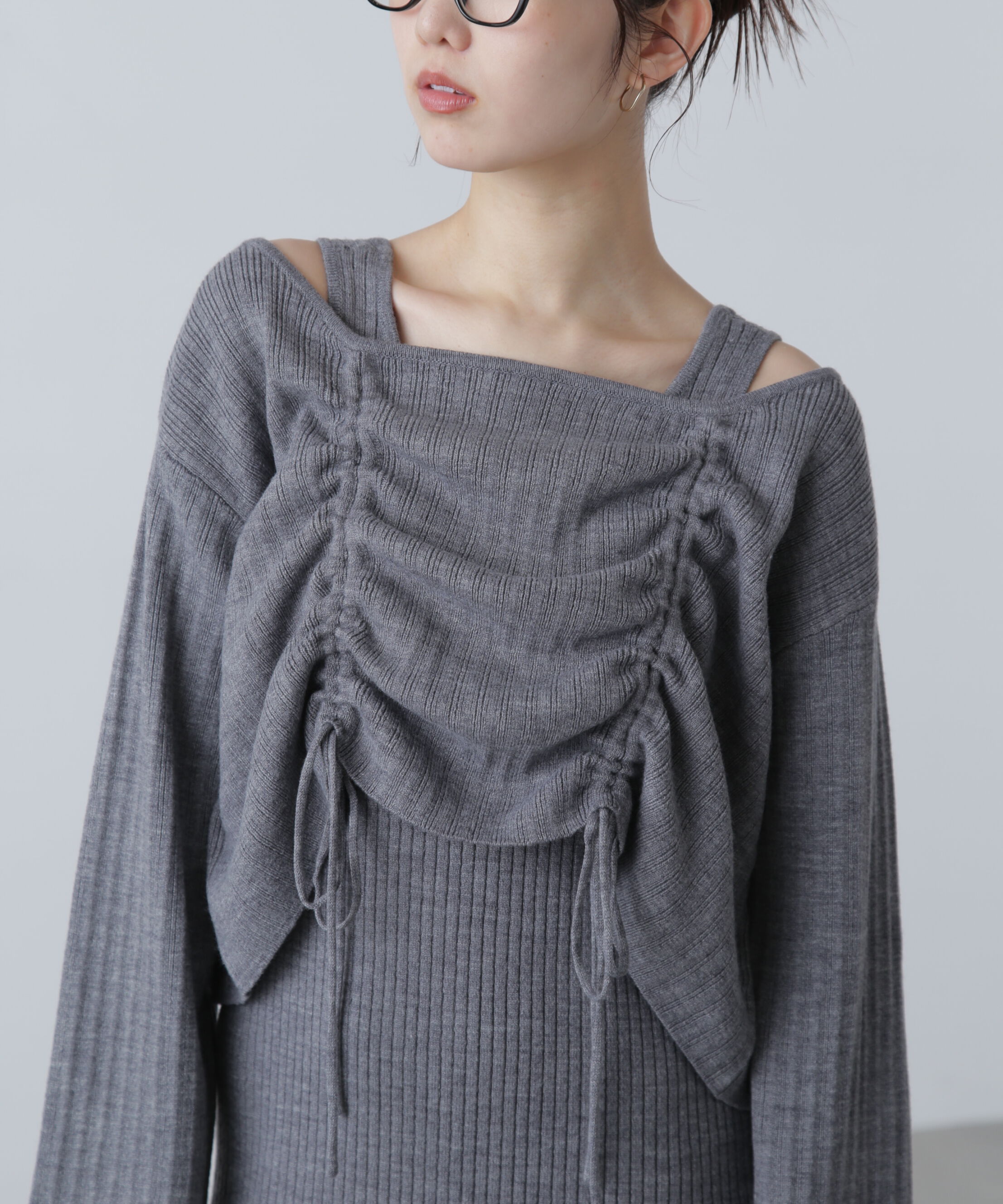  「ドロストリブニットセットアップ」|ワンピース|