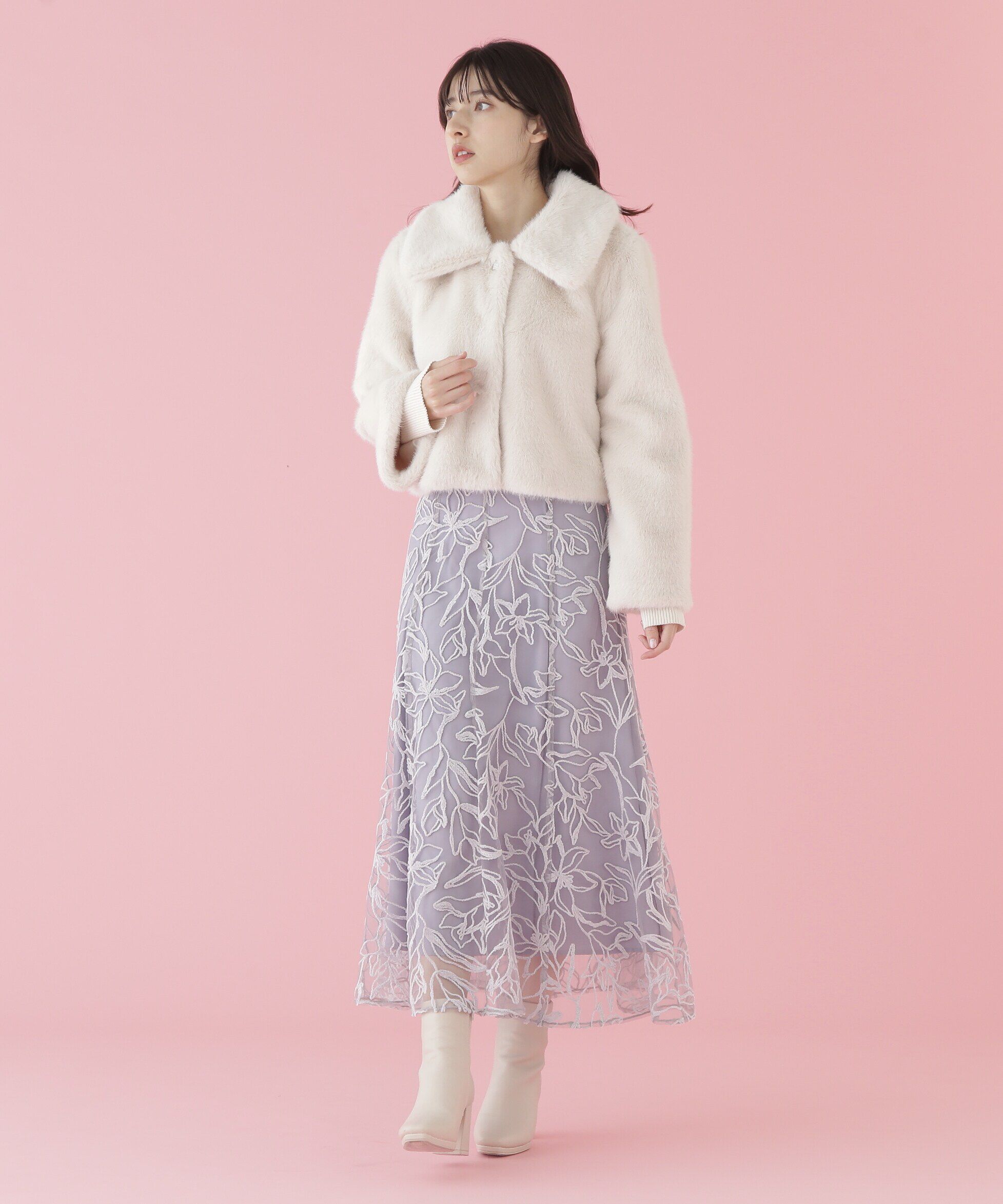  「フェイクファーショートコート」|その他|