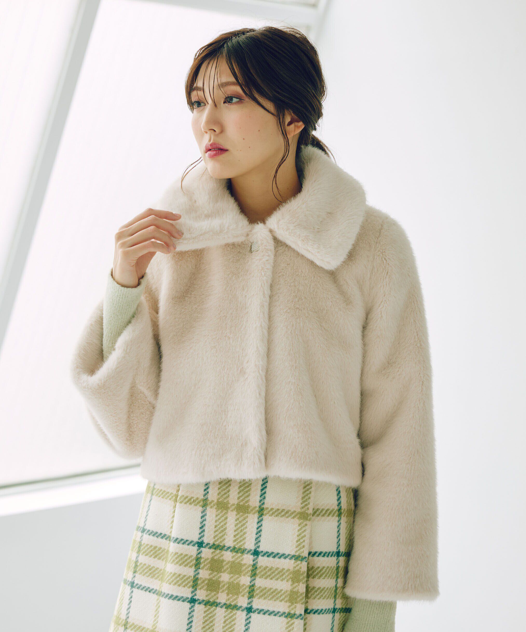  「フェイクファーショートコート」|その他|