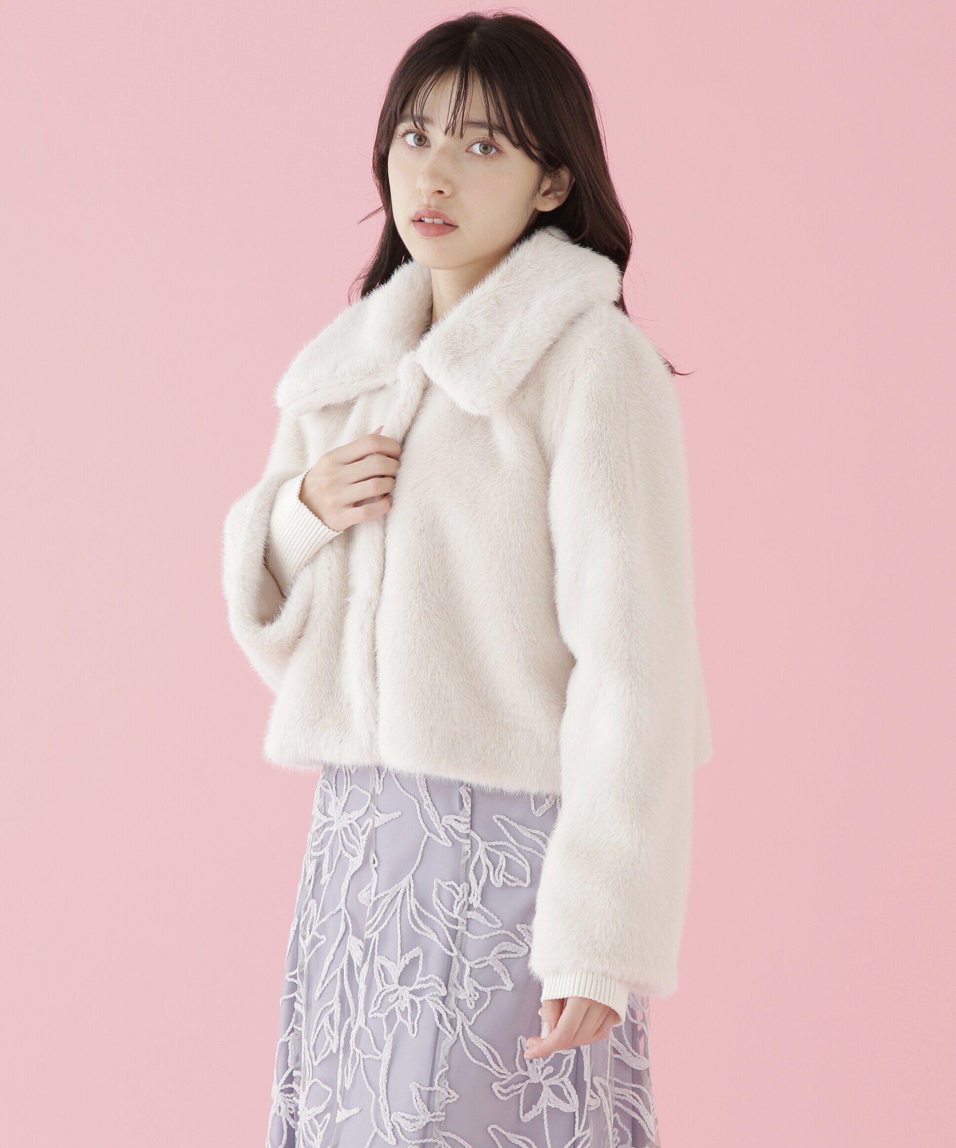  「フェイクファーショートコート」|その他|