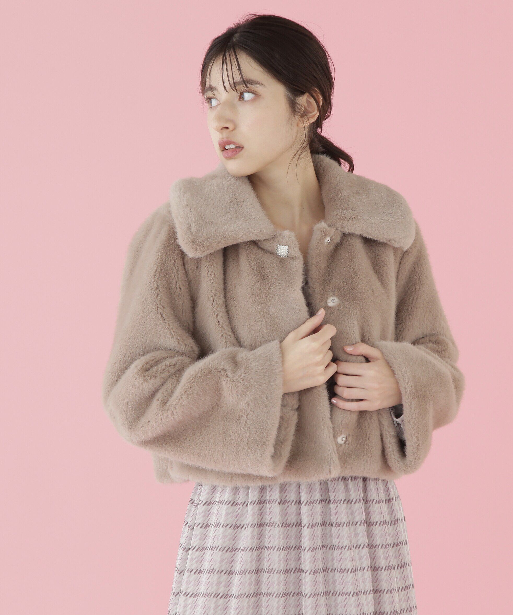  「フェイクファーショートコート」|その他|