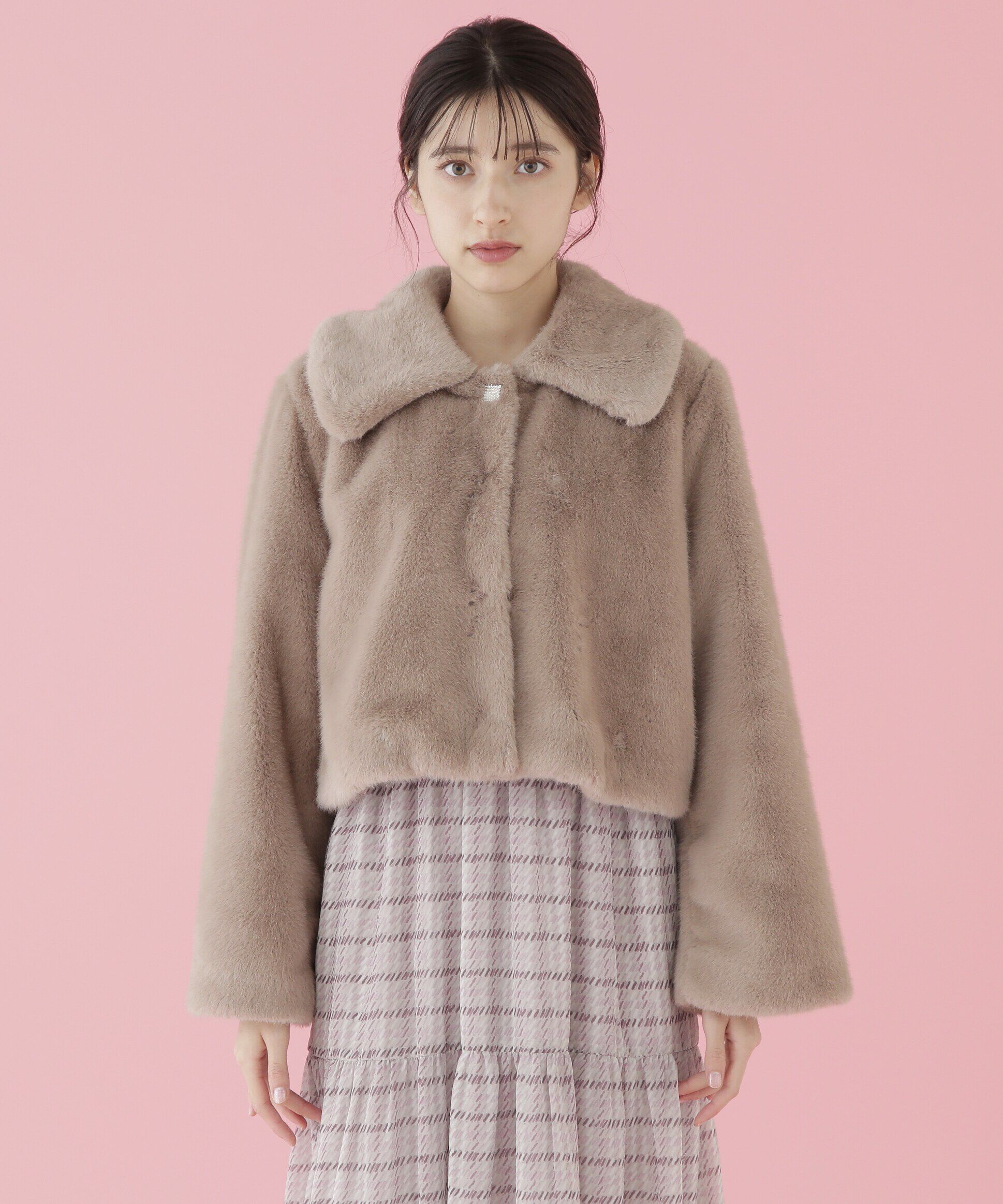  「フェイクファーショートコート」|その他|