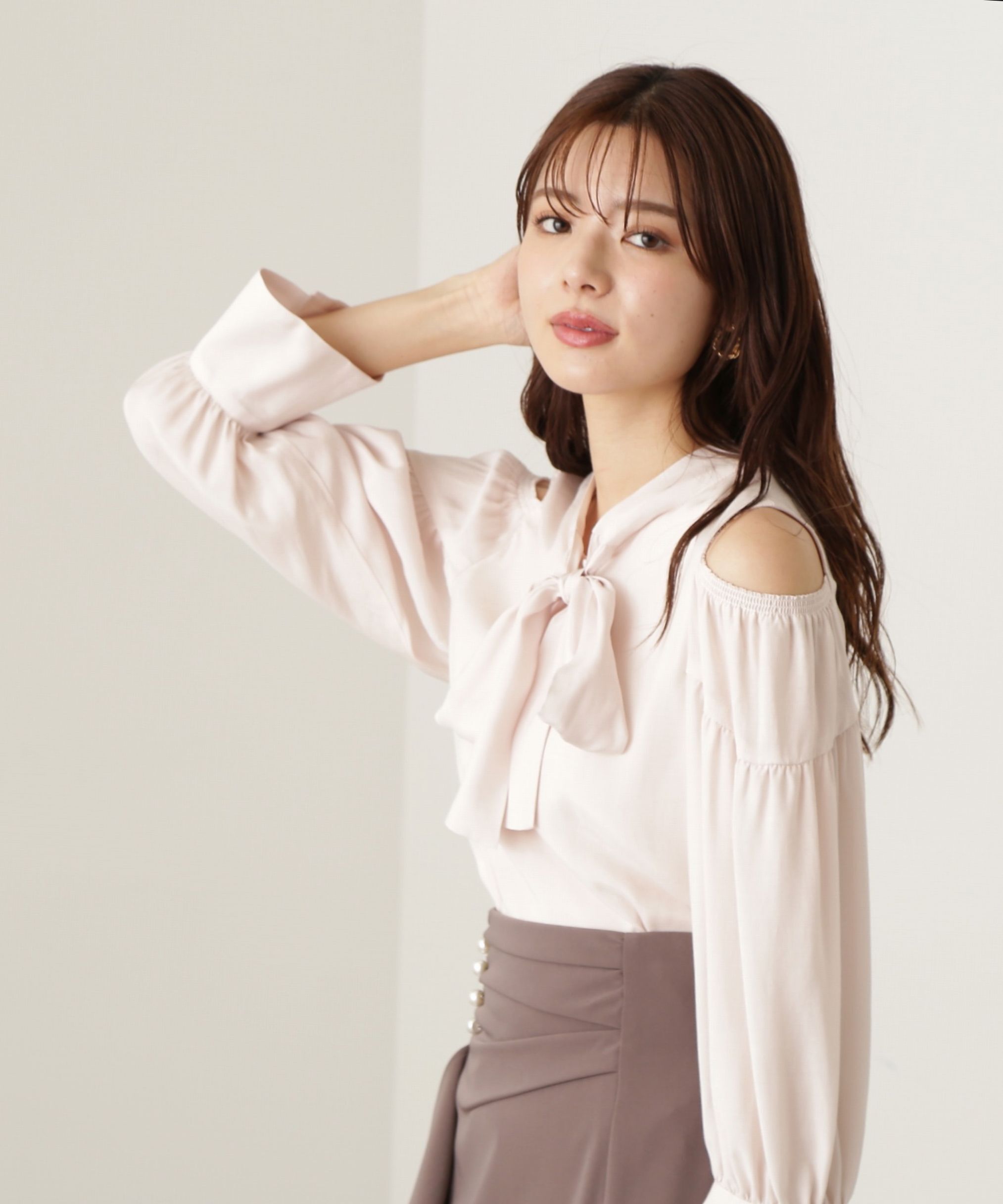 PROPORTION BODY DRESSING「前後2Wayリボンオープンショルダーブラウス」|シャツ・ブラウス|