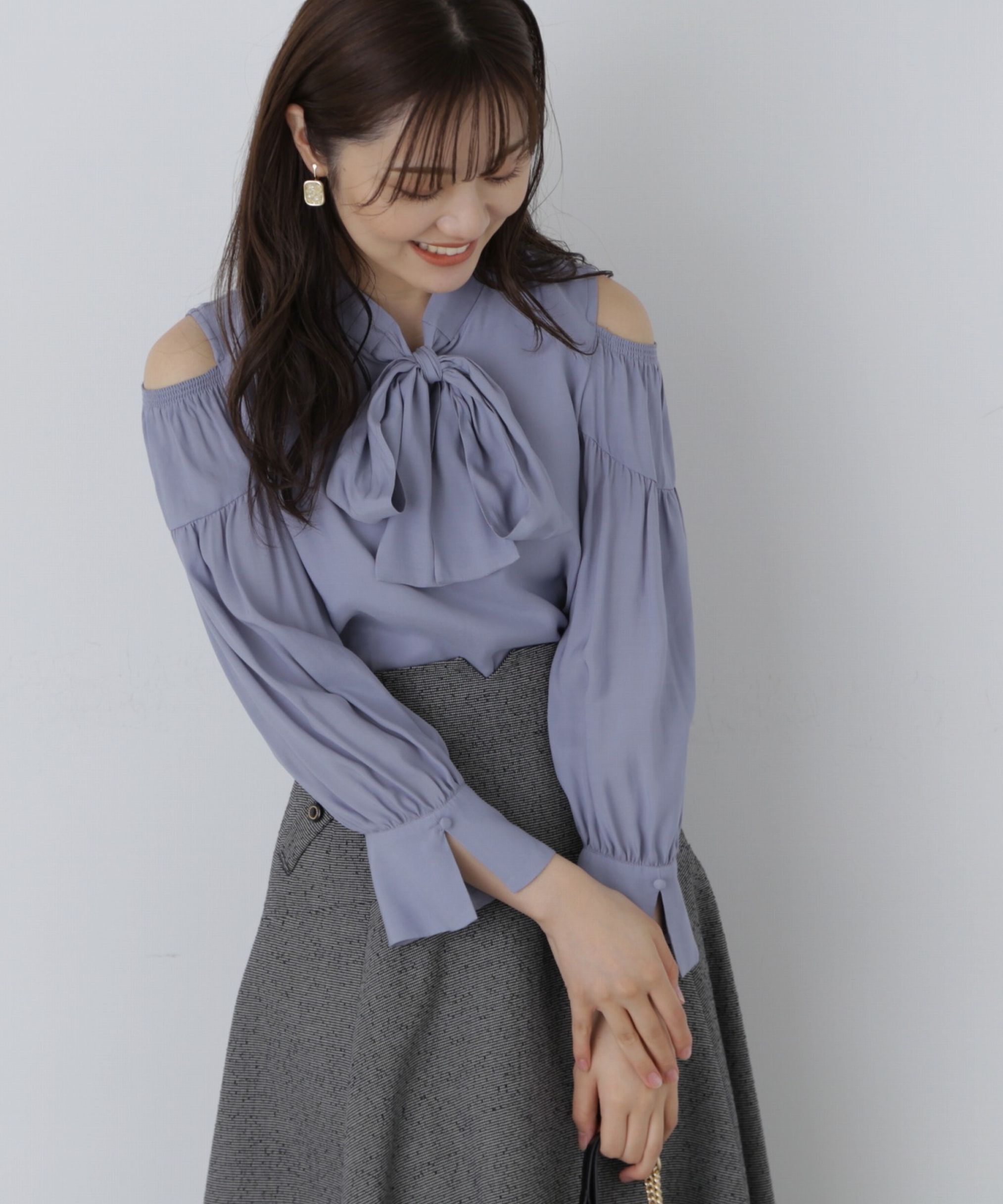 PROPORTION BODY DRESSING「前後2Wayリボンオープンショルダーブラウス」|シャツ・ブラウス|