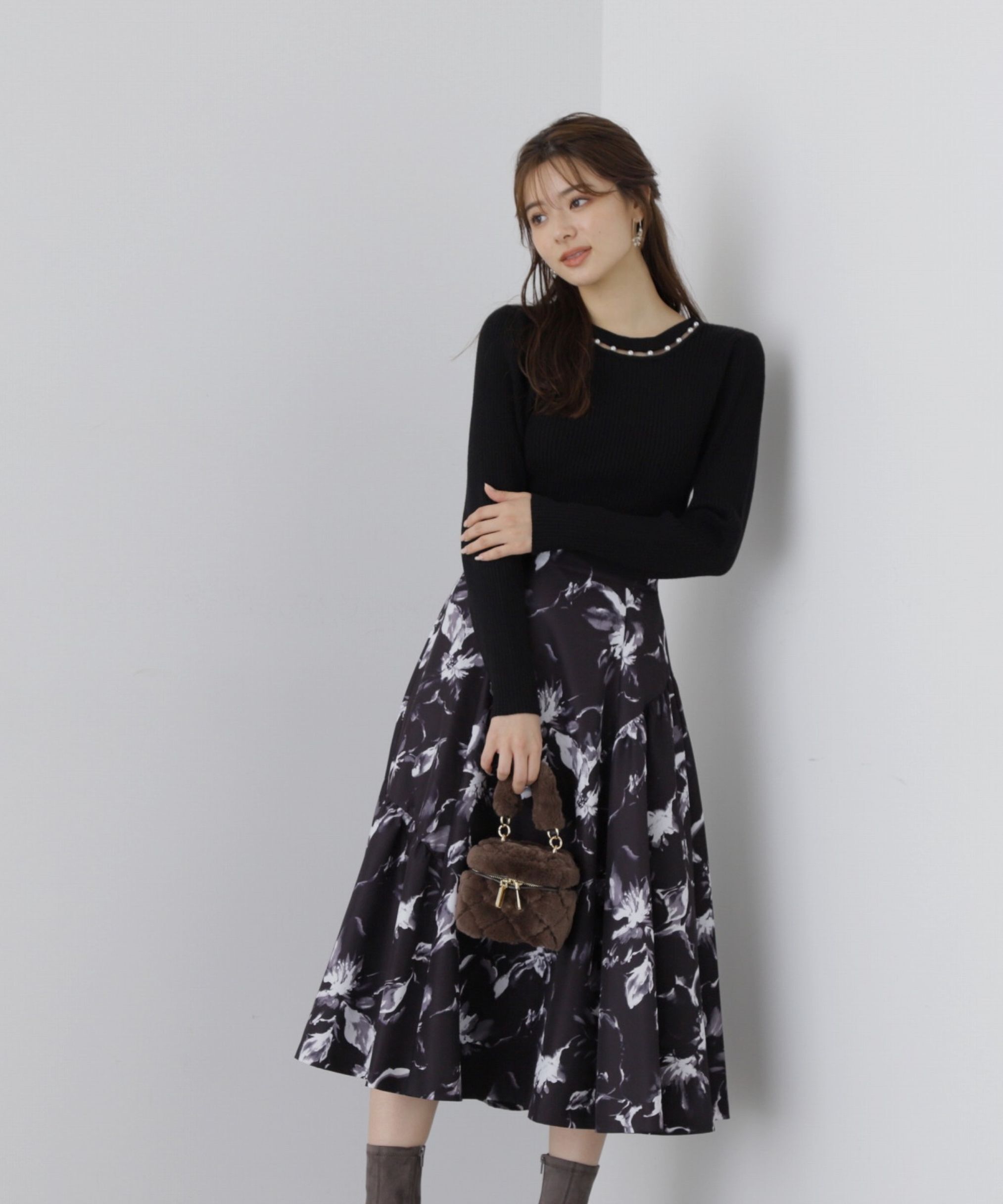 PROPORTION BODY DRESSING「ぼかしフラワースカート」|スカート|