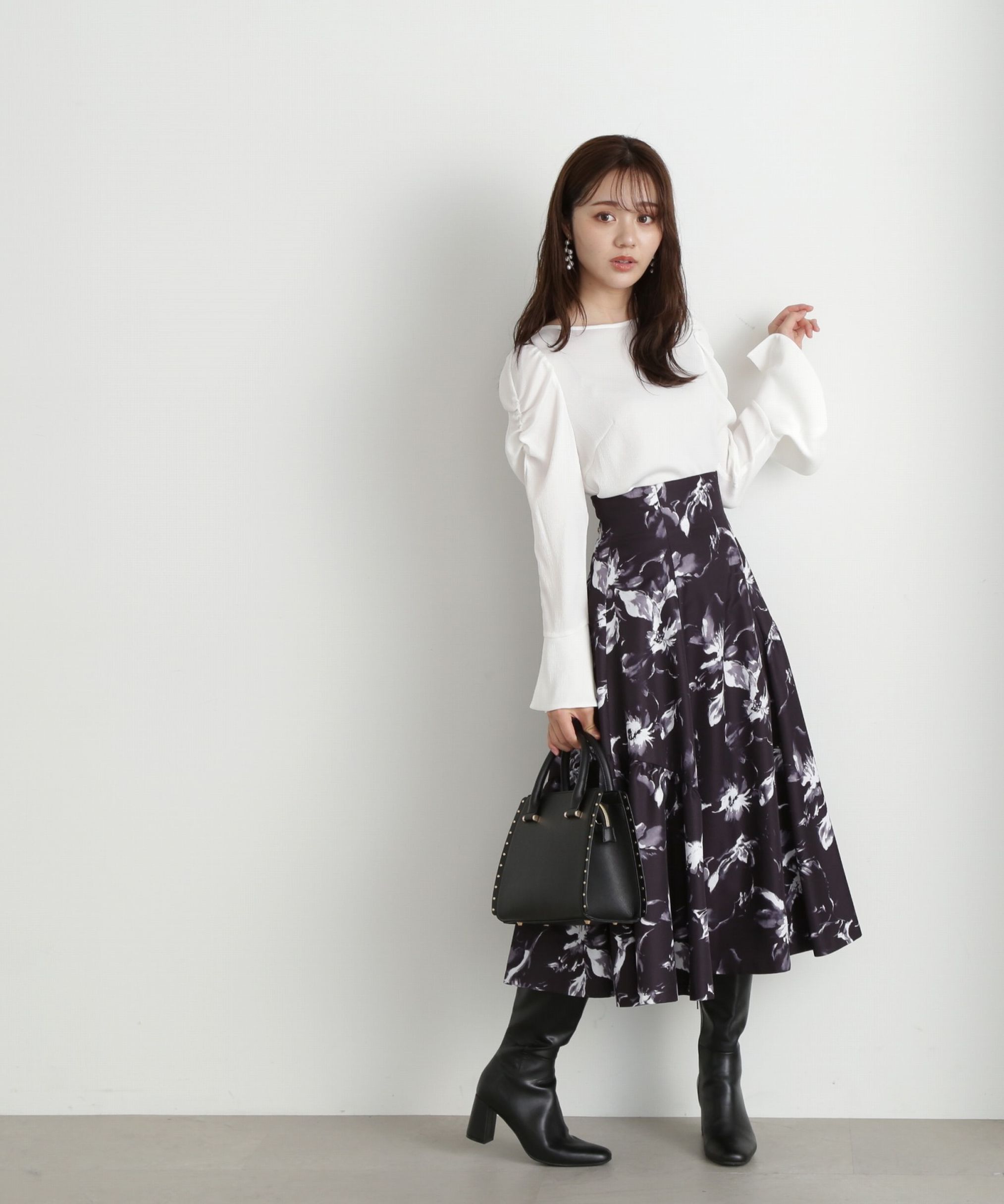 PROPORTION BODY DRESSING「ぼかしフラワースカート」|スカート|