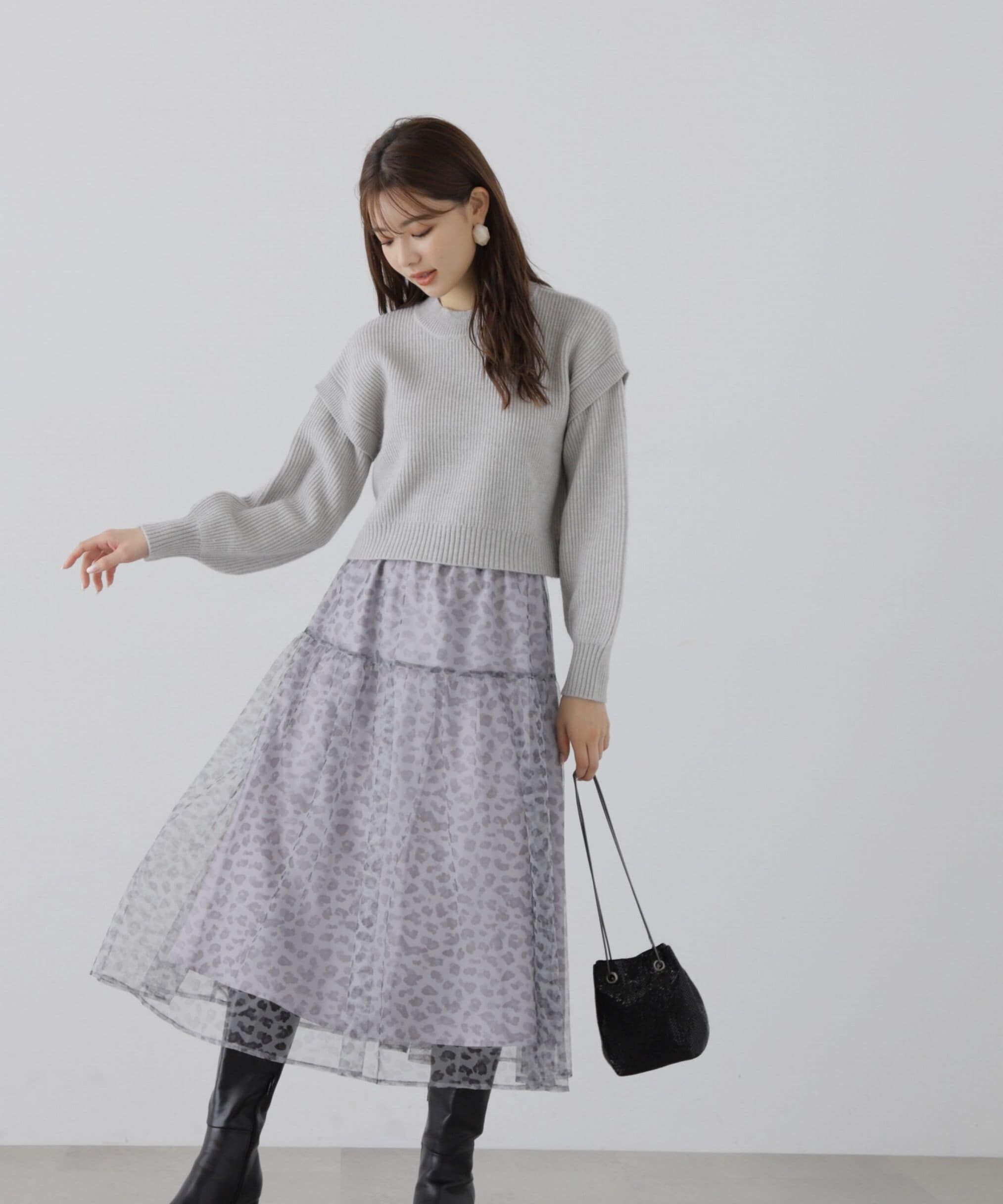 PROPORTION BODY DRESSING「チュールレオパードスカート」|スカート|