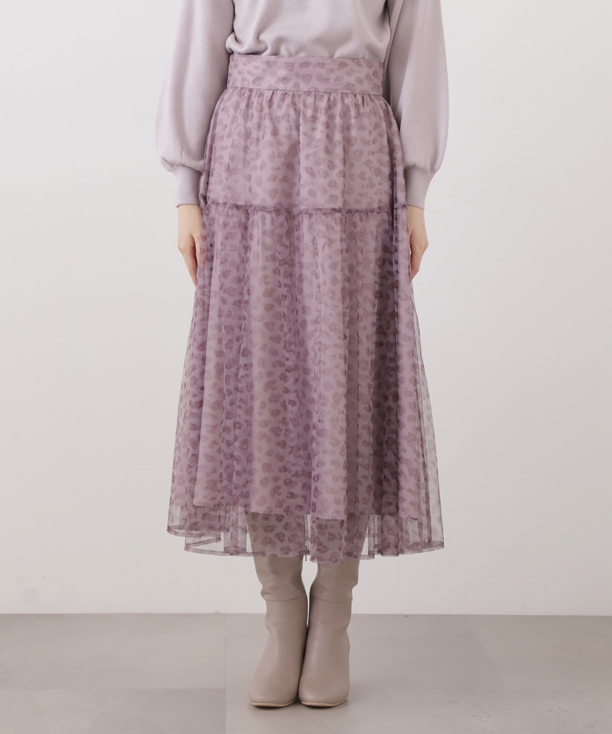 PROPORTION BODY DRESSING「チュールレオパードスカート」|スカート|