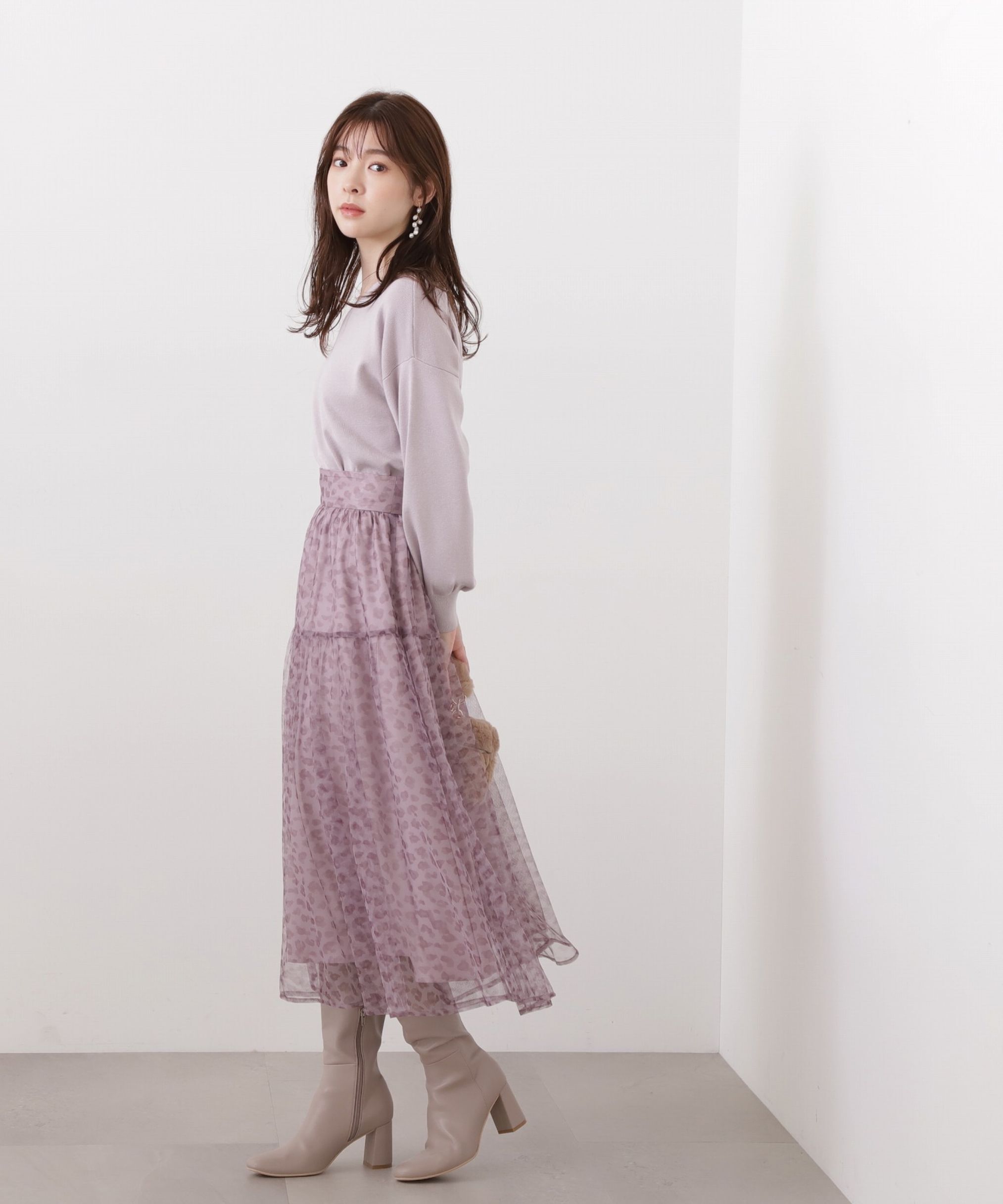 PROPORTION BODY DRESSING「チュールレオパードスカート」|スカート|