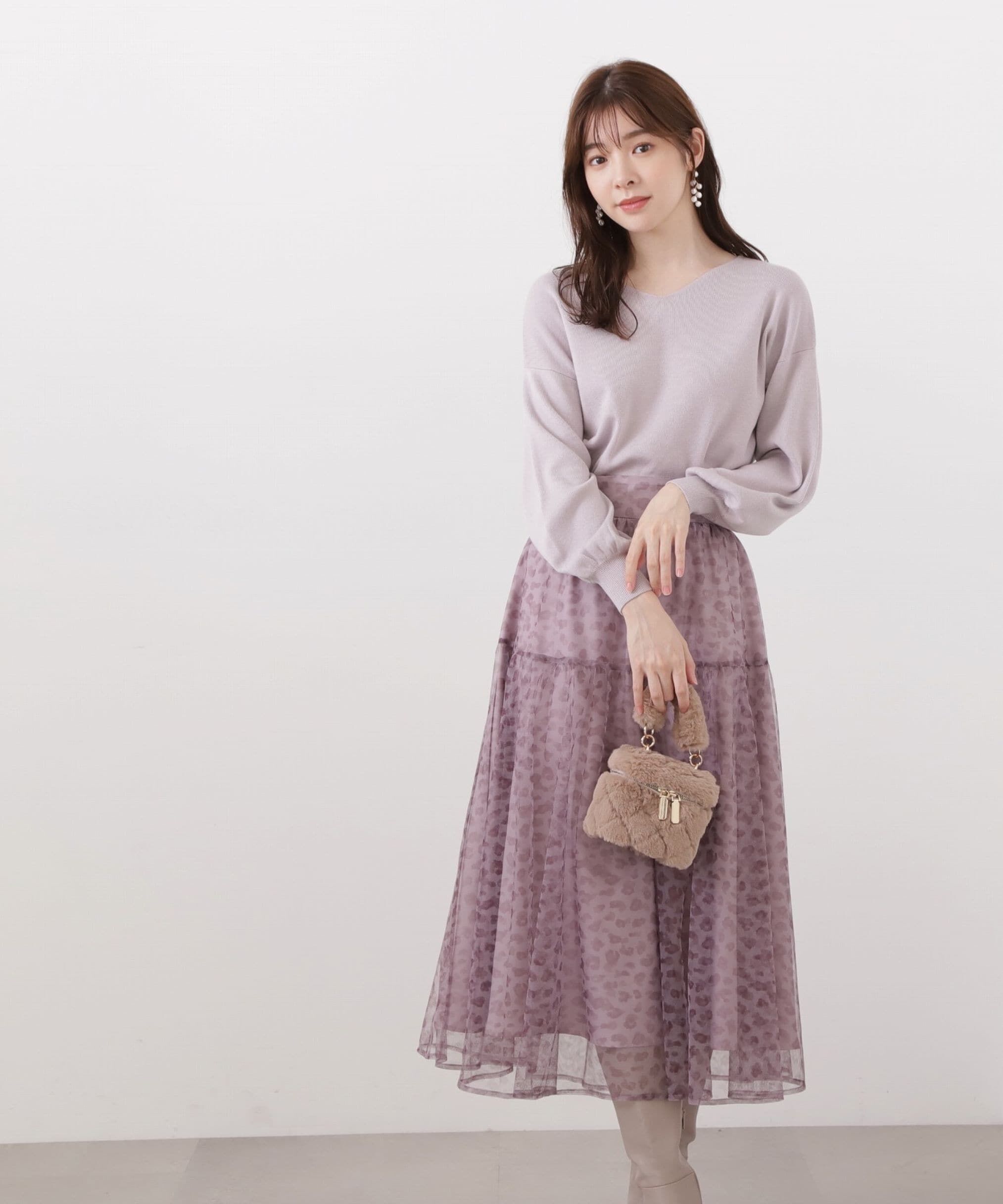 PROPORTION BODY DRESSING「チュールレオパードスカート」|スカート|