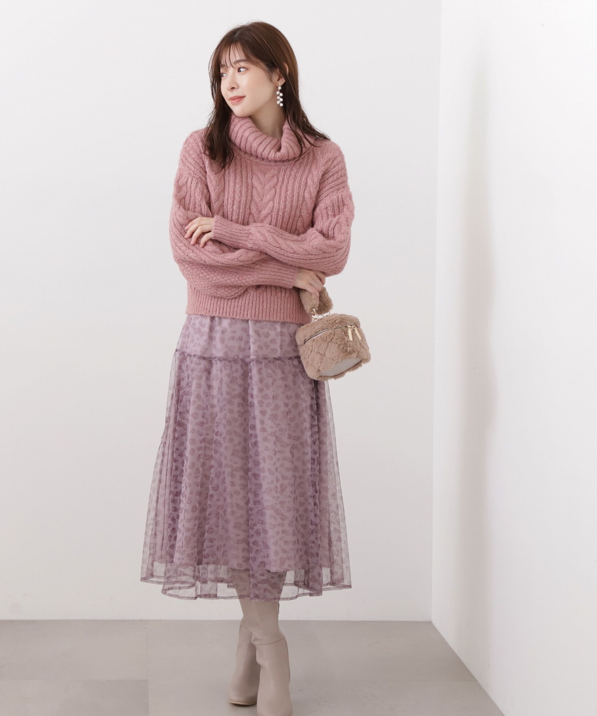 PROPORTION BODY DRESSING「チュールレオパードスカート」|スカート|