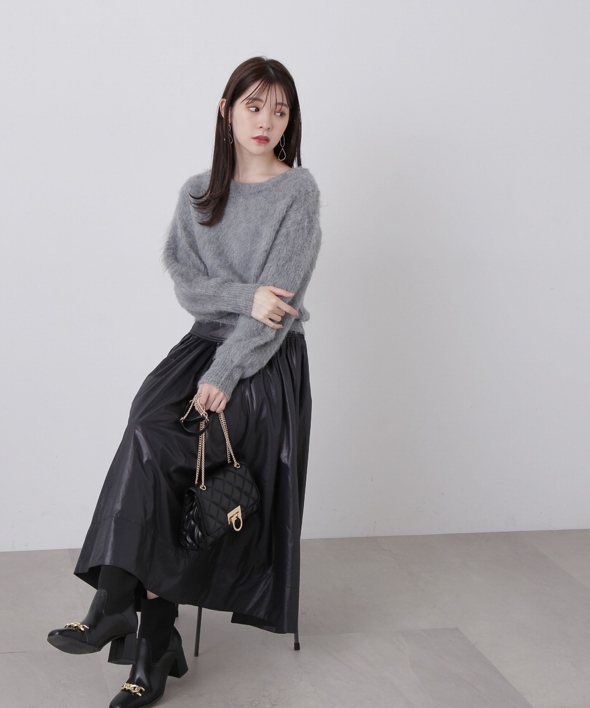 PROPORTION BODY DRESSING「コルセットデザインタフタスカート」|スカート|