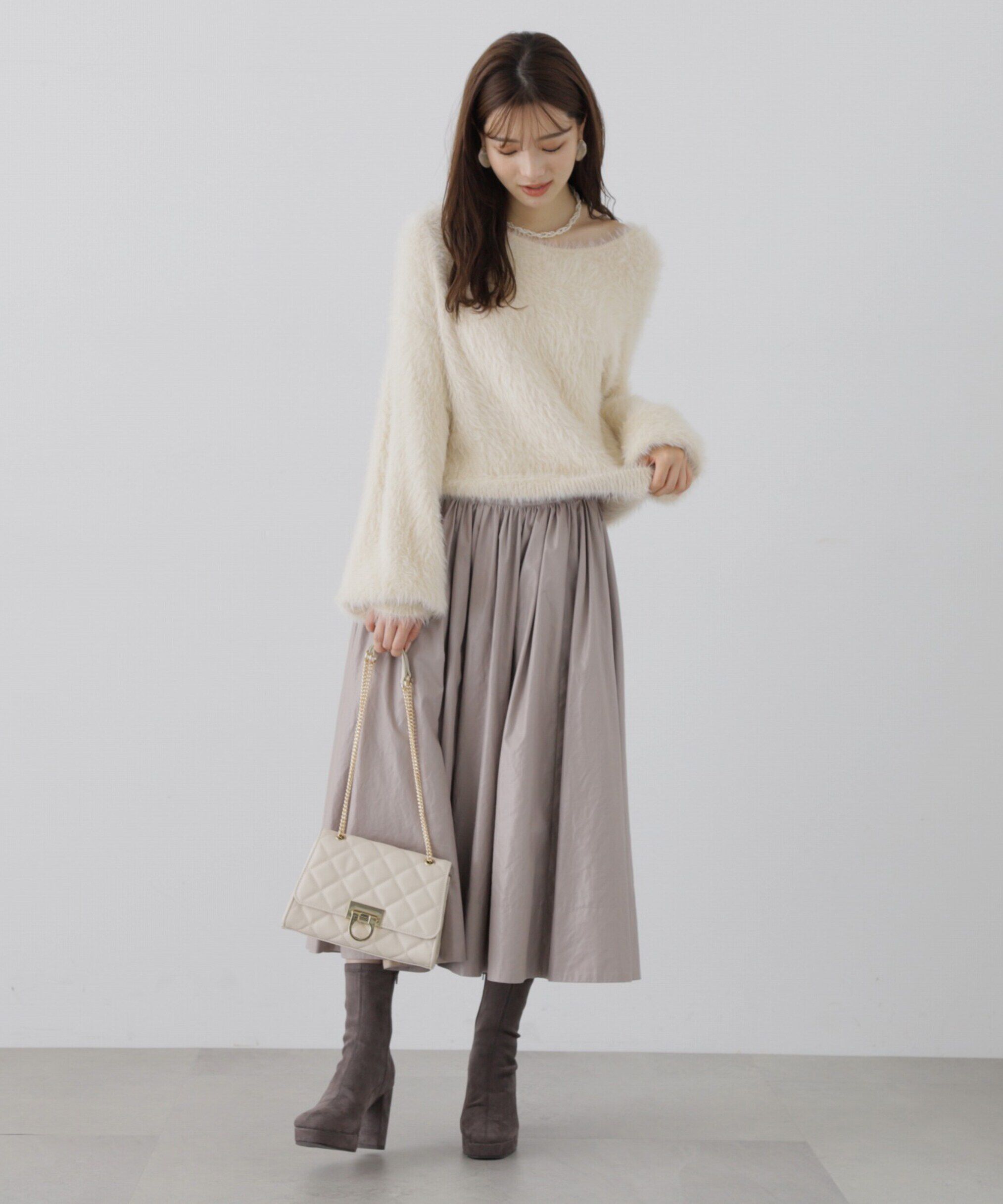 PROPORTION BODY DRESSING「コルセットデザインタフタスカート」|スカート|