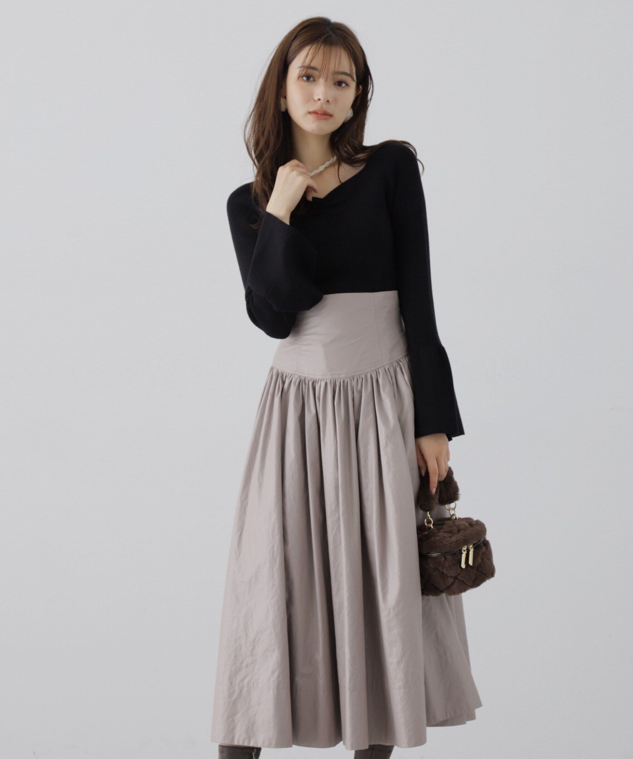 PROPORTION BODY DRESSING「コルセットデザインタフタスカート」|スカート|