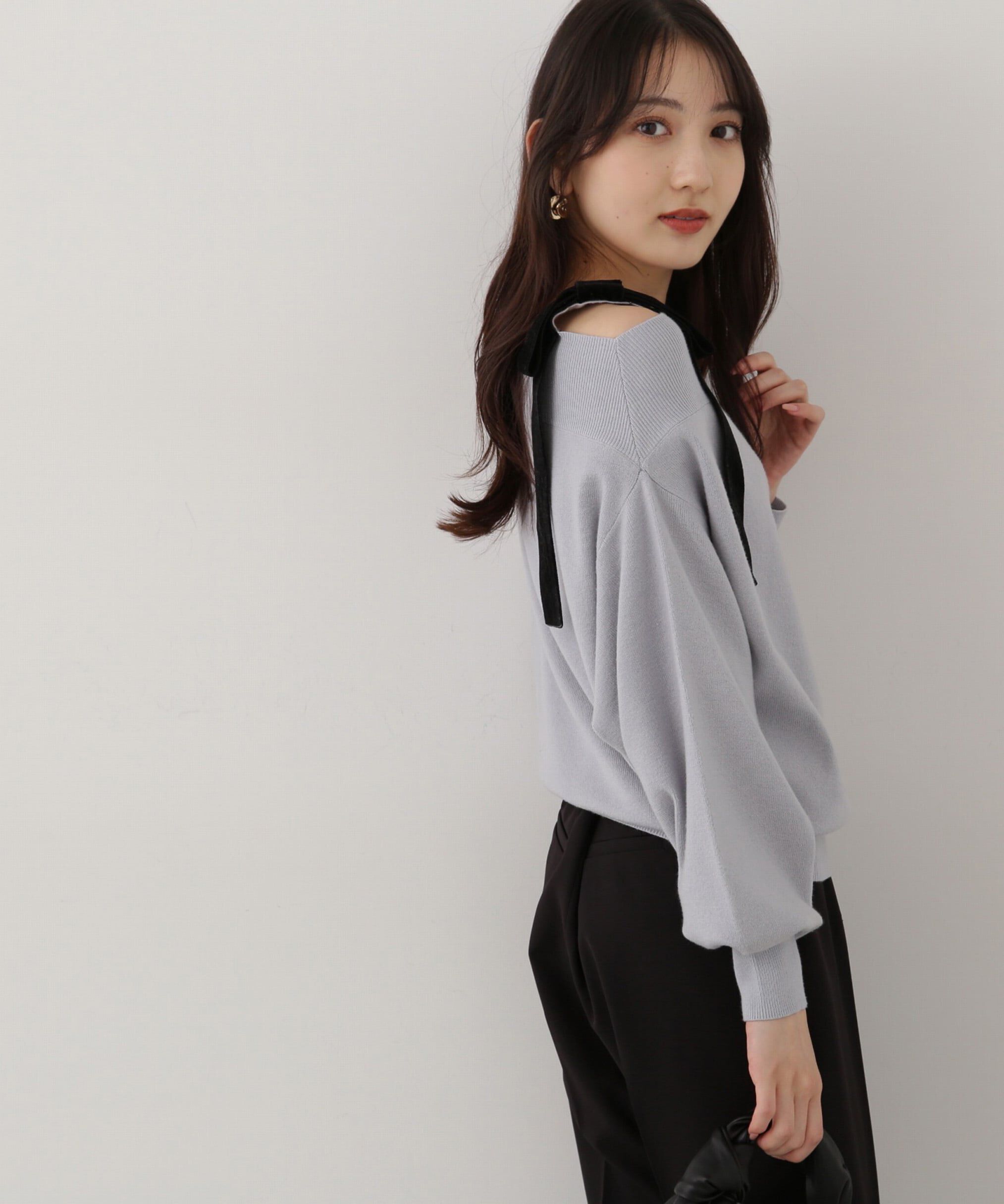PROPORTION BODY DRESSING「ベロアリボン付きニット」|ニット・セーター|