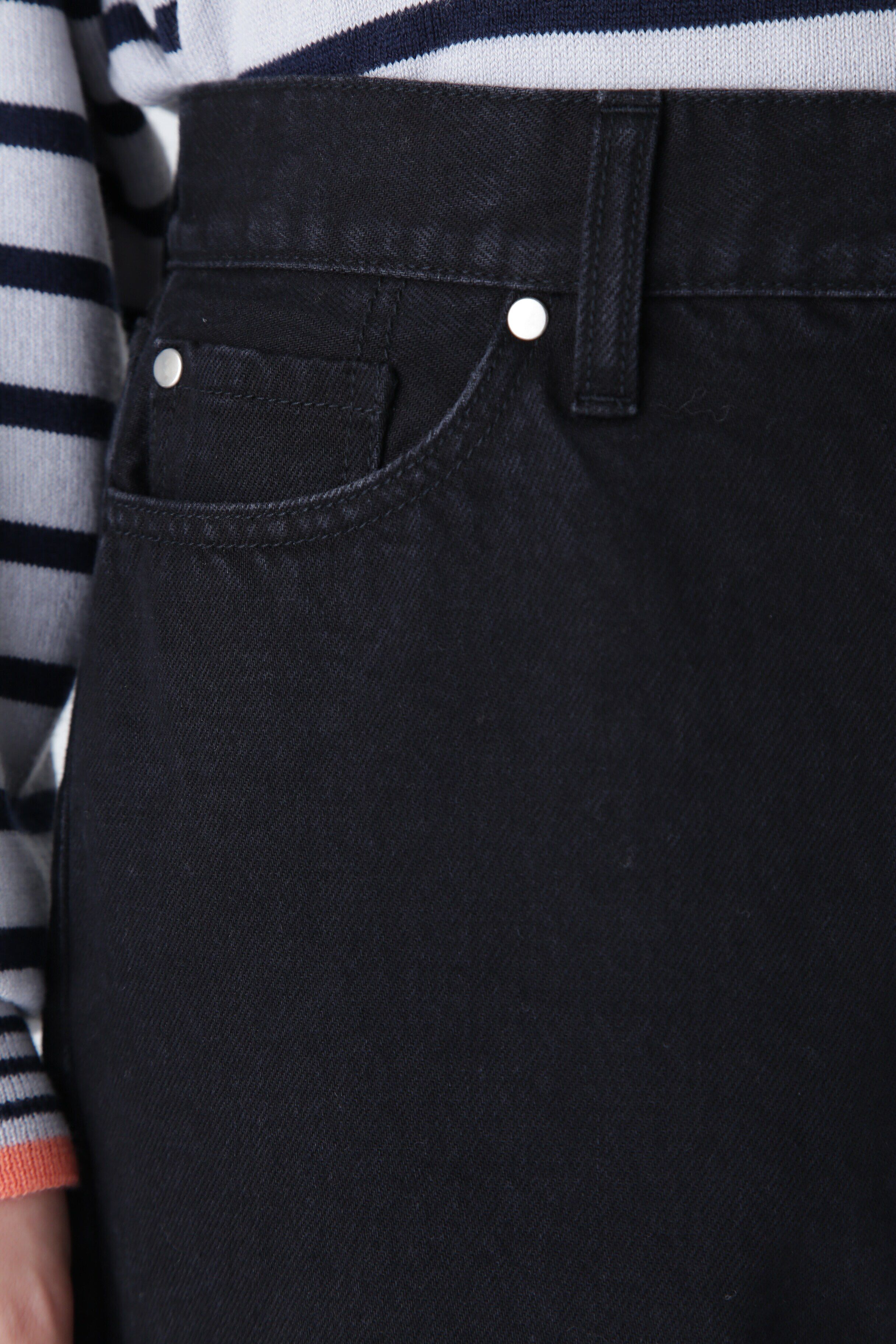  「◆１１ｏｚブラックデニムセミワイドパンツ」|その他|