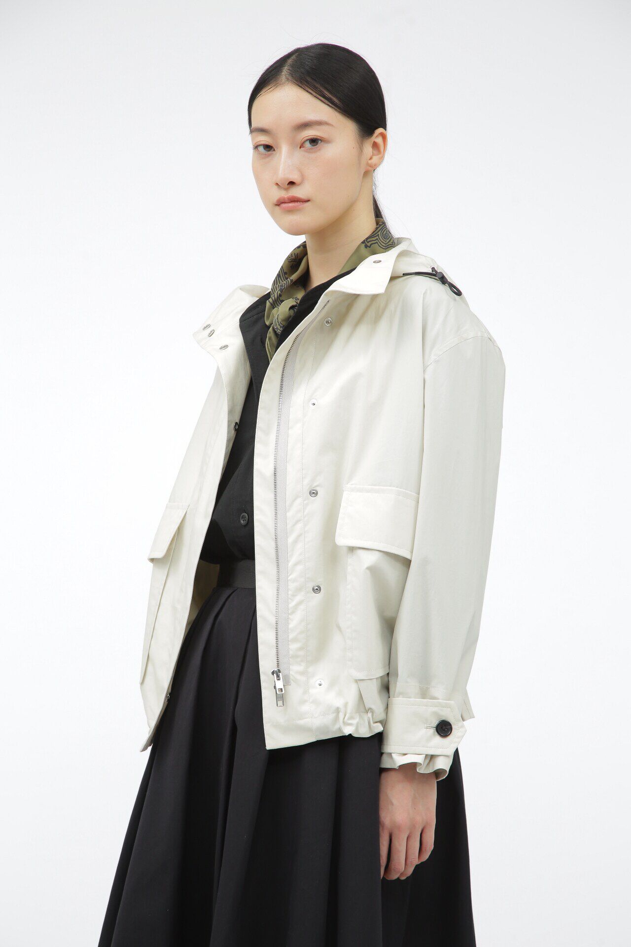  「HIGH DENSE COTTON POPLIN」|ブルゾン・スタジャン|ECRU2