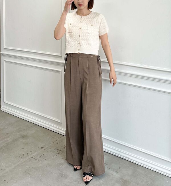 archives「金釦ハリヌキケーブルニットカーディガン」|カーディガン|