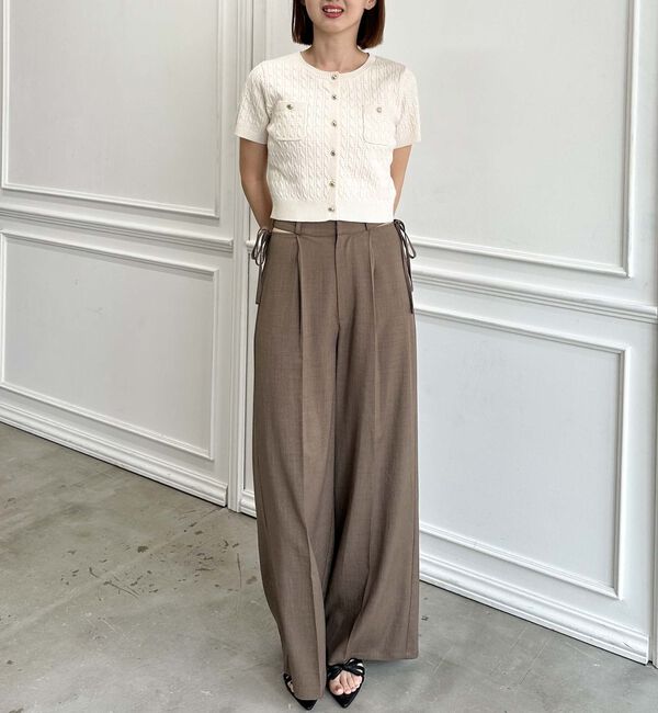 archives「金釦ハリヌキケーブルニットカーディガン」|カーディガン|