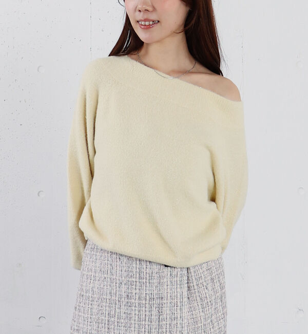 archives「ラメマシュマロオフショルニットプルオーバー」|ニット・セーター|YELLOW