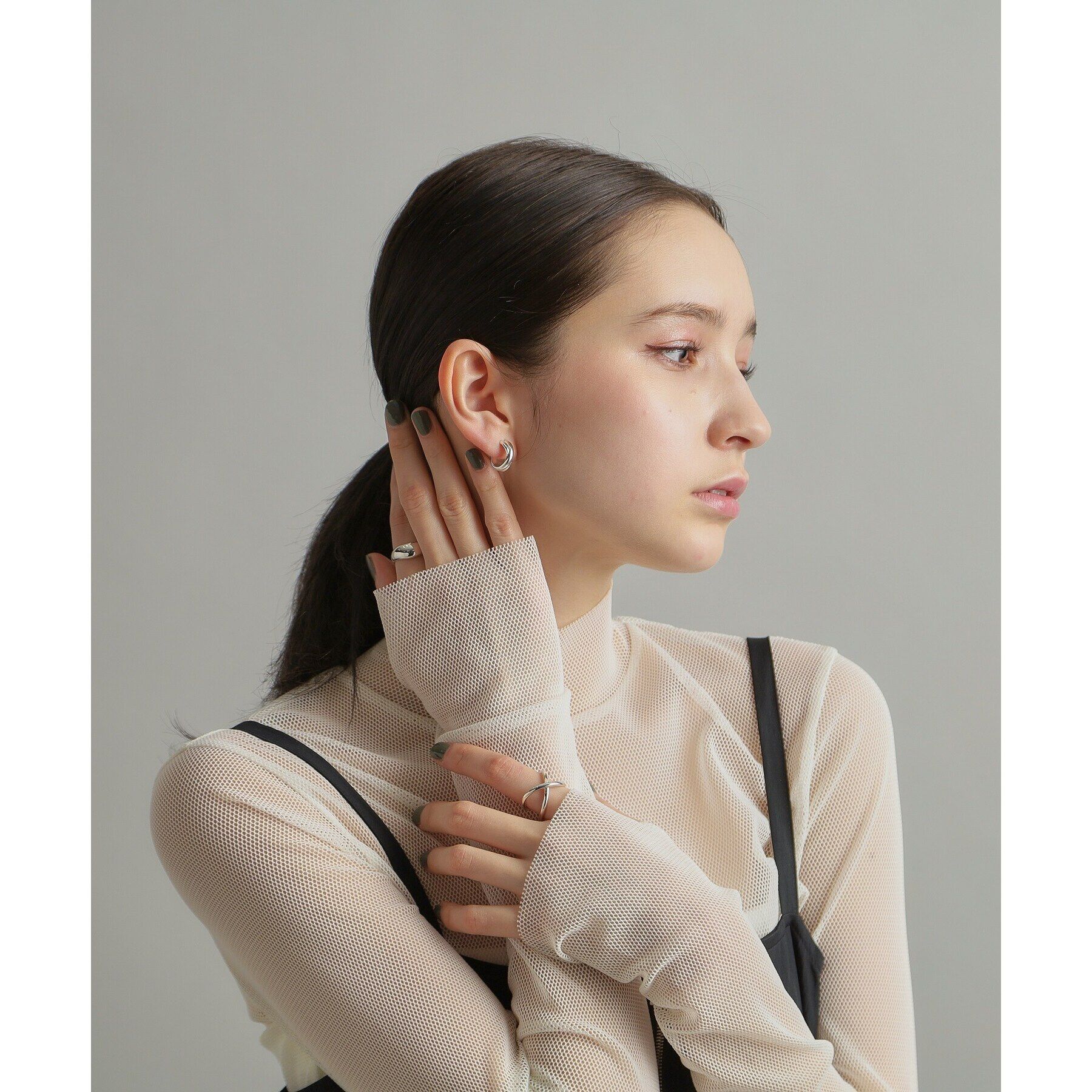 COCOSHNIK ONKITSCH「シルバー ニュアンスリングL」|リング|