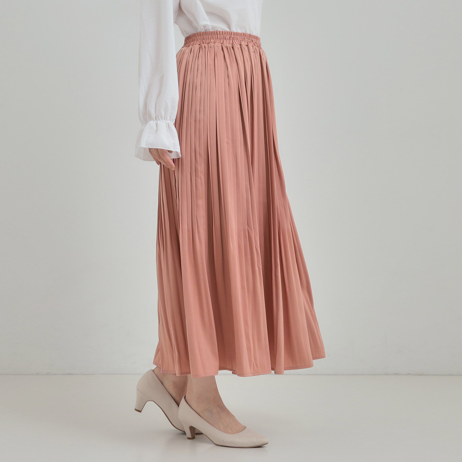 SHOO･LA･RUE「【着丈選べる/あったか】秘密のある プリーツスカート」|スカート|