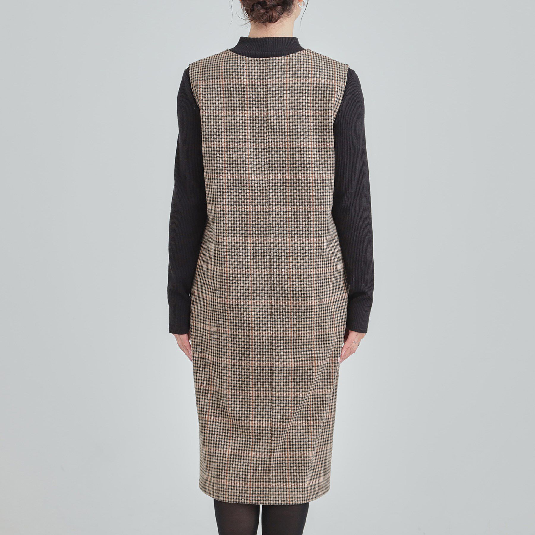 SHOO･LA･RUE「【2点セット/洗える/S-LL】時短でコーデ決まる ジャンドレ＆リブインナー」|ワンピース|