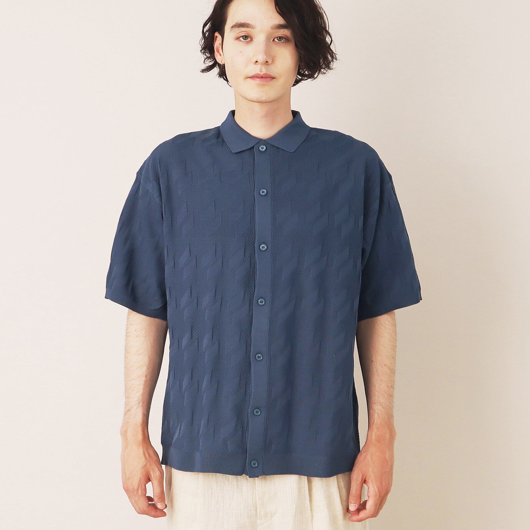 Dessin「柄編みニットシャツ」|シャツ・ブラウス|