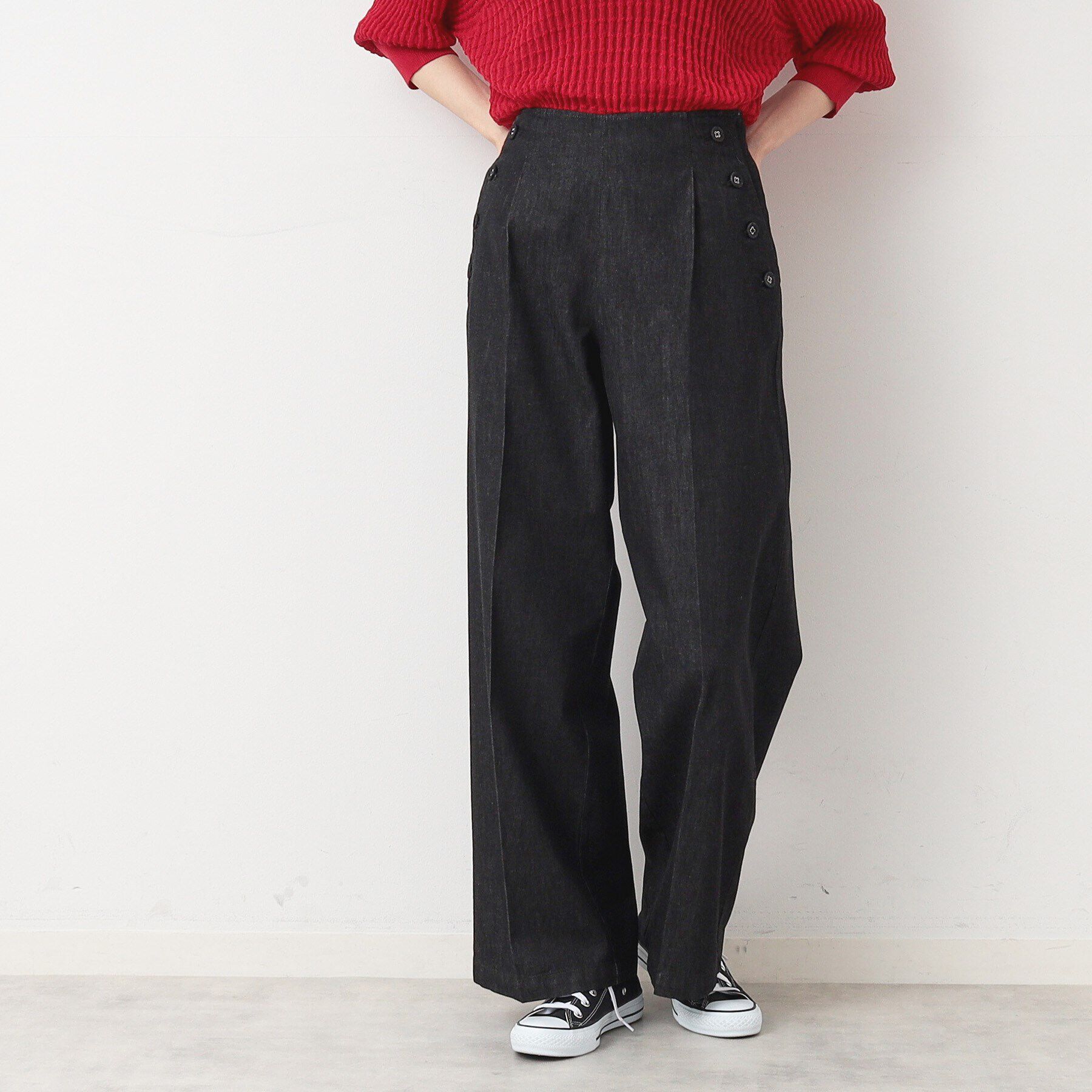 Dessin「【洗える】デニムワイドマリンパンツ（S～L）」|デニム|