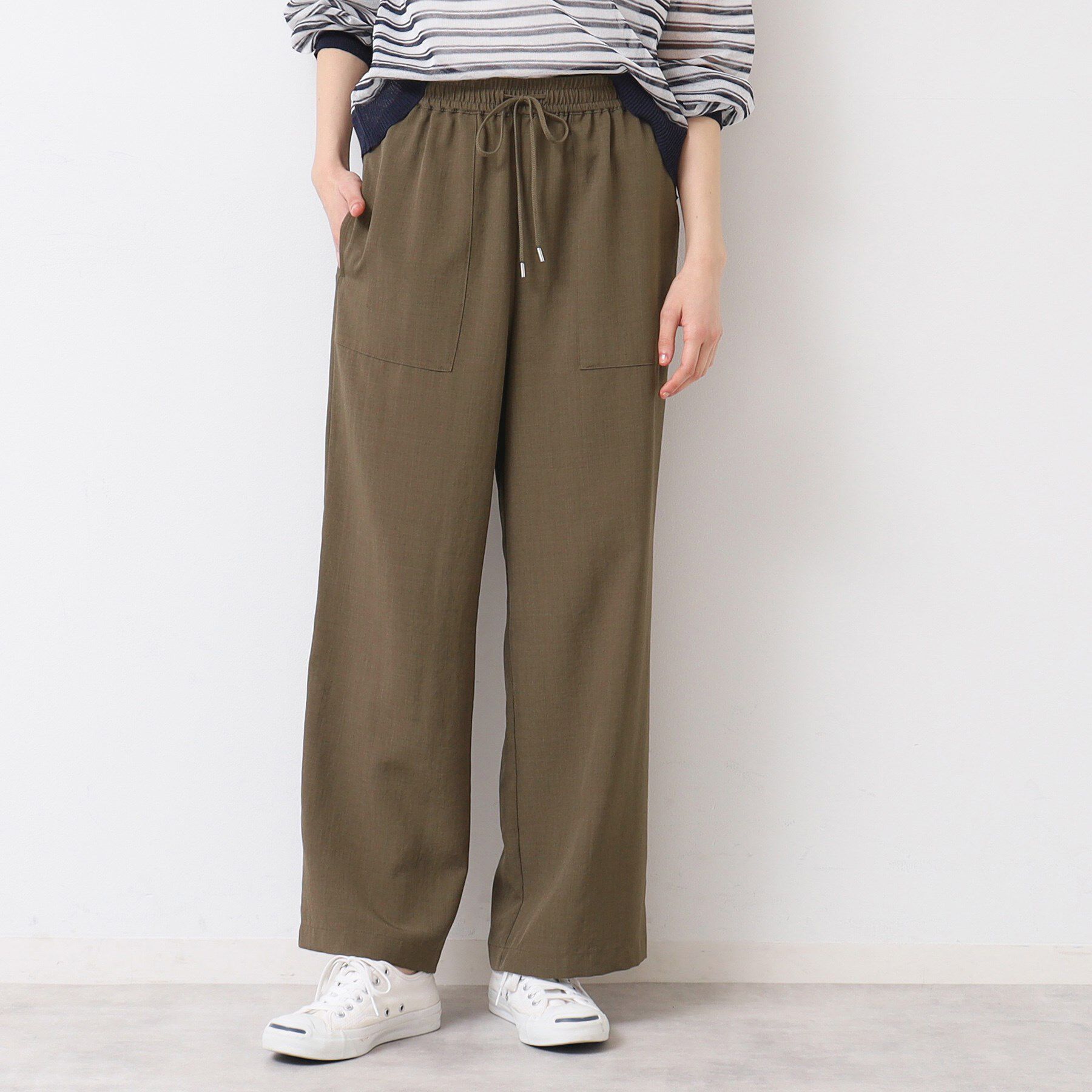 Dessin「【ウエストゴム】アウトポケット付きパンツ（XS～L）」|その他|カーキ(027)