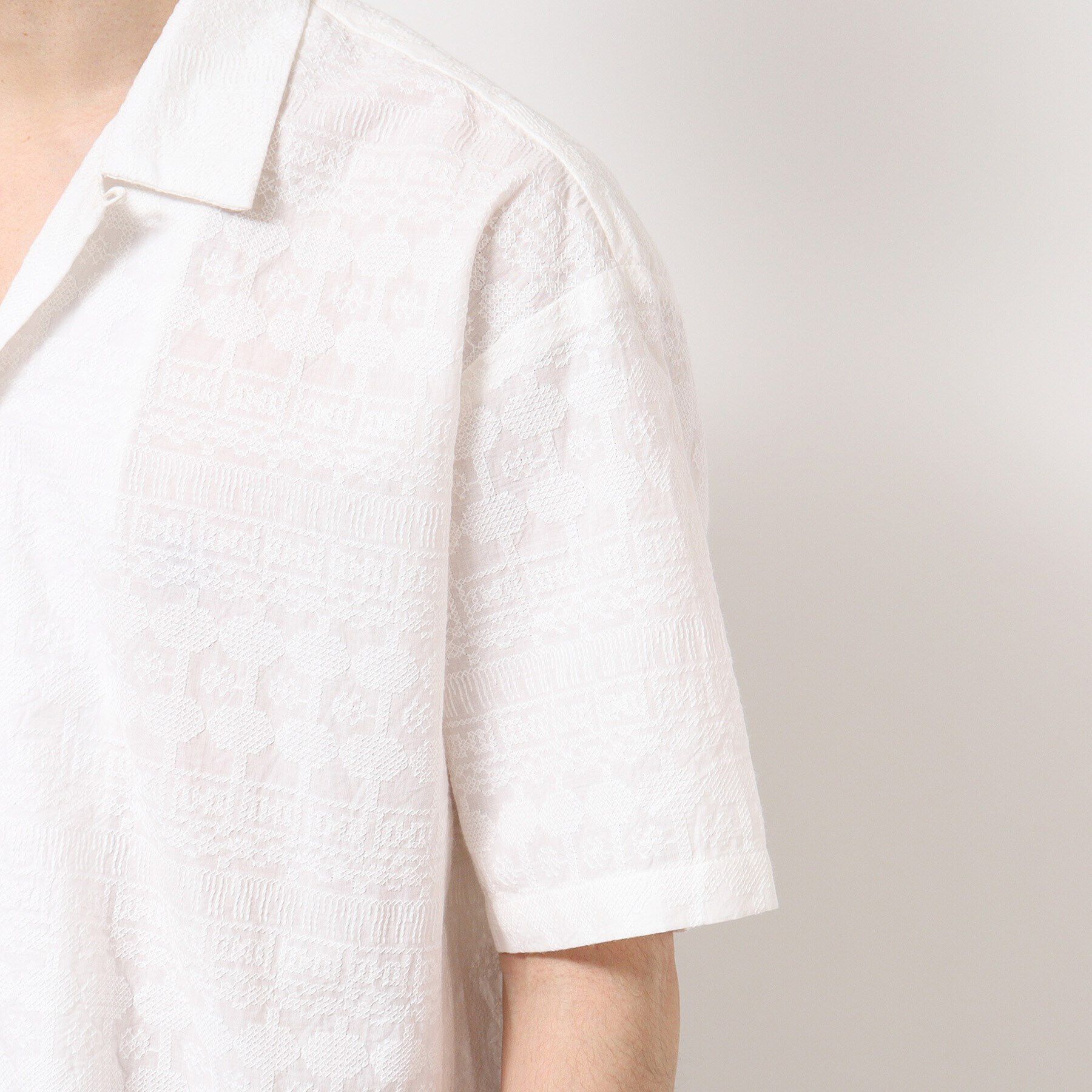 Dessin「【インド刺繍・セットアップ可能・洗える】刺繍柄シャツ」|シャツ・ブラウス|