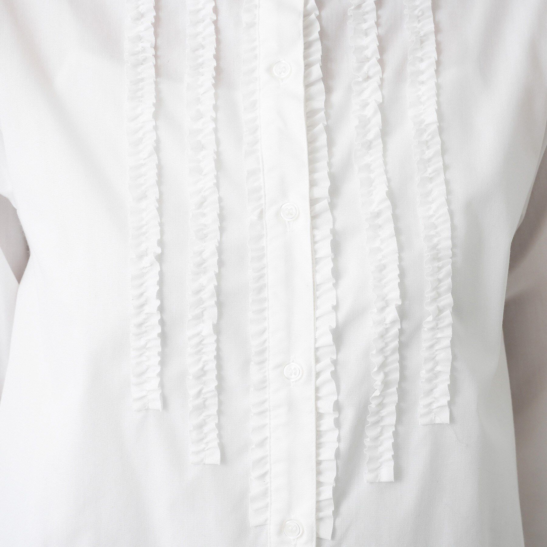 Dessin「【入卒／セレモニー／洗える】フロントフリルネックブラウス」|シャツ・ブラウス|