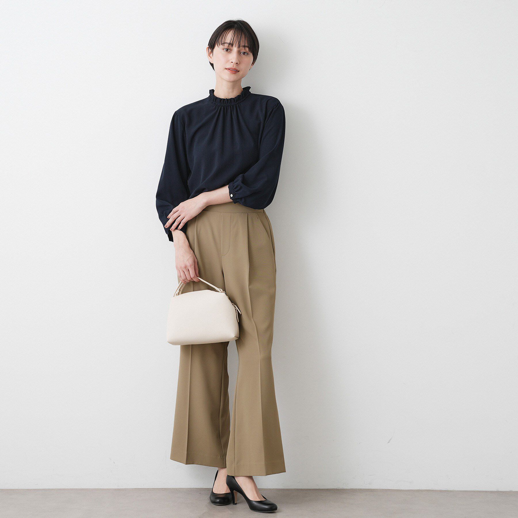 Dessin「【入卒/セレモニー/洗える】フリルネックブラウス」|シャツ・ブラウス|