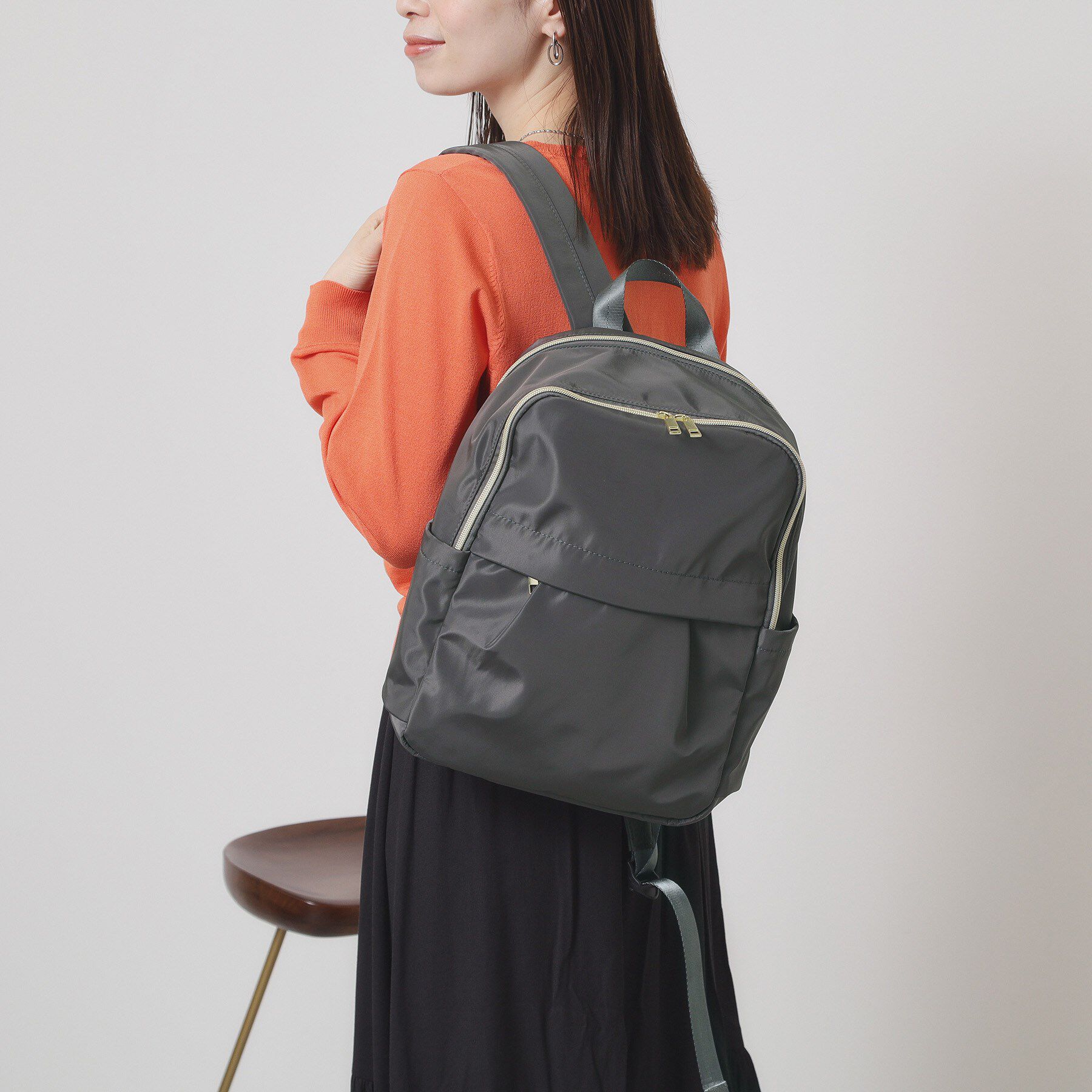 ITS&rsquo;DEMO「【A4対応／9ポケット】両面撥水リュック」|リュック|グレー(012)