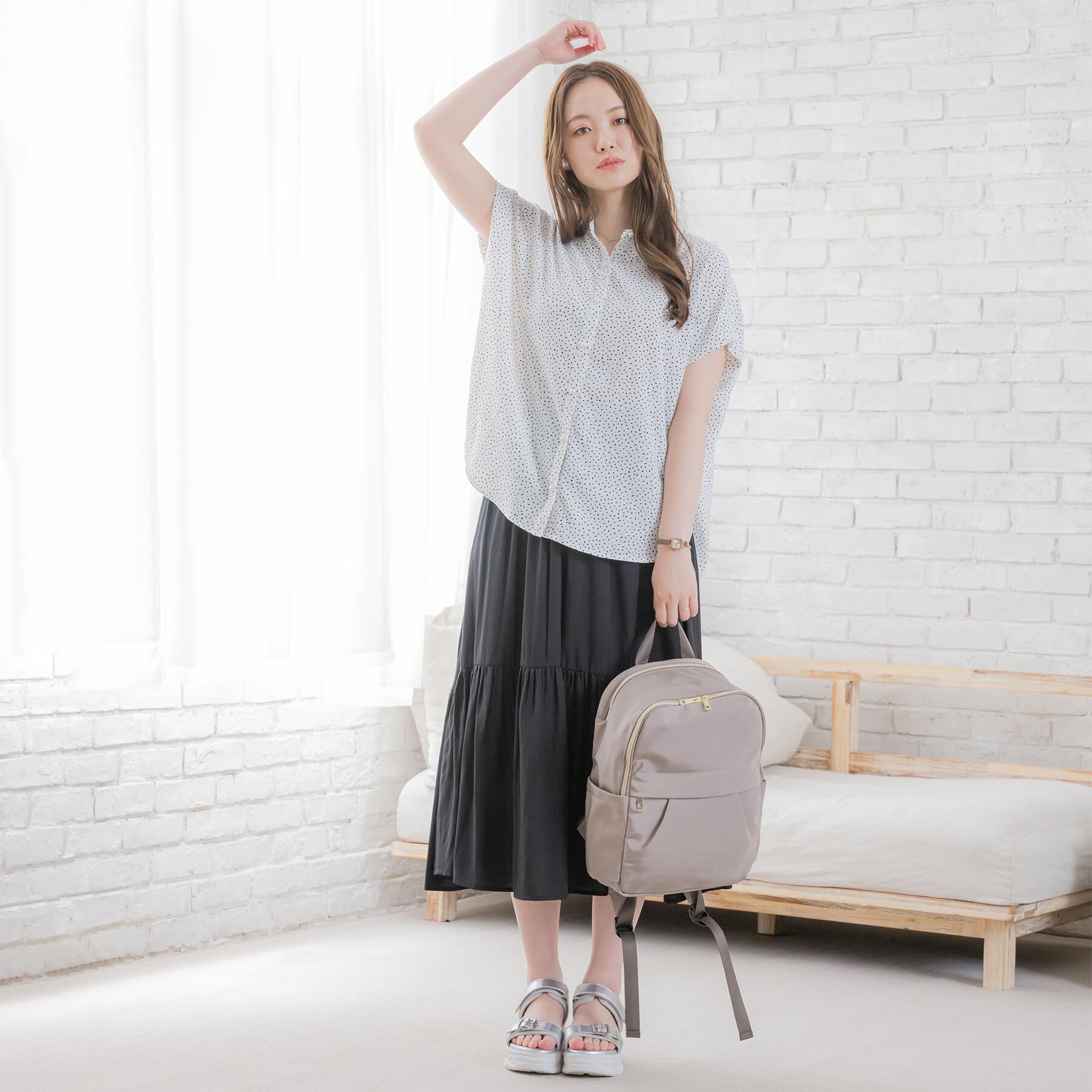 ITS&rsquo;DEMO「【A4対応／9ポケット】両面撥水リュック」|リュック|