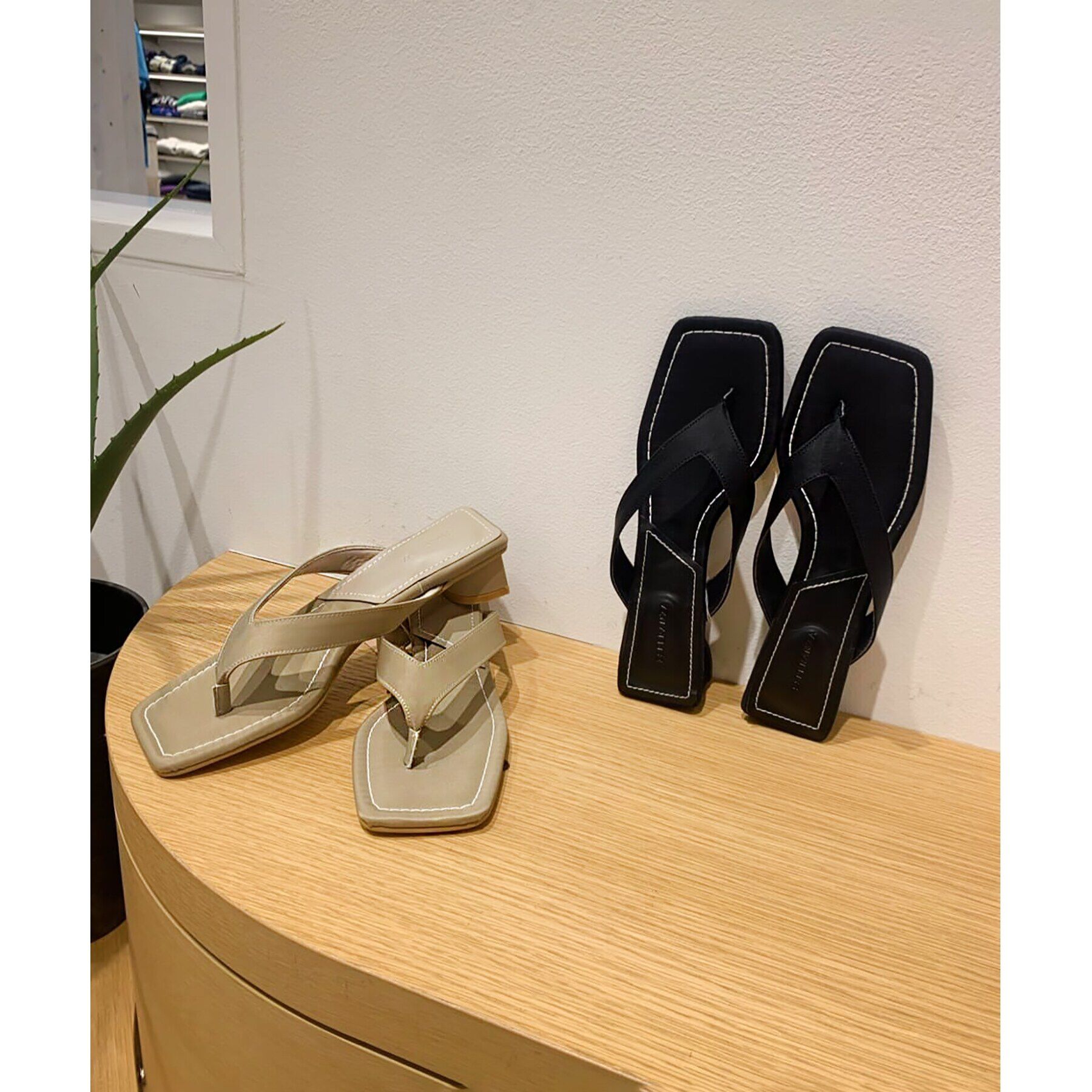 ESPERANZA「スクエアトゥモードトングサンダル」|サンダル|