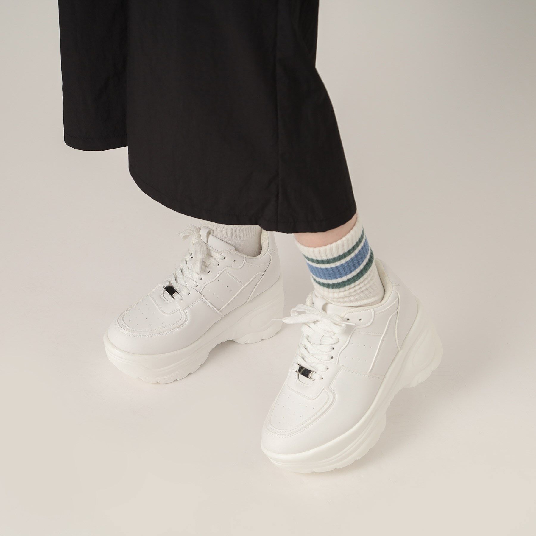 csT&P「厚底ソールレースアップ スニーカー」|スニーカー|