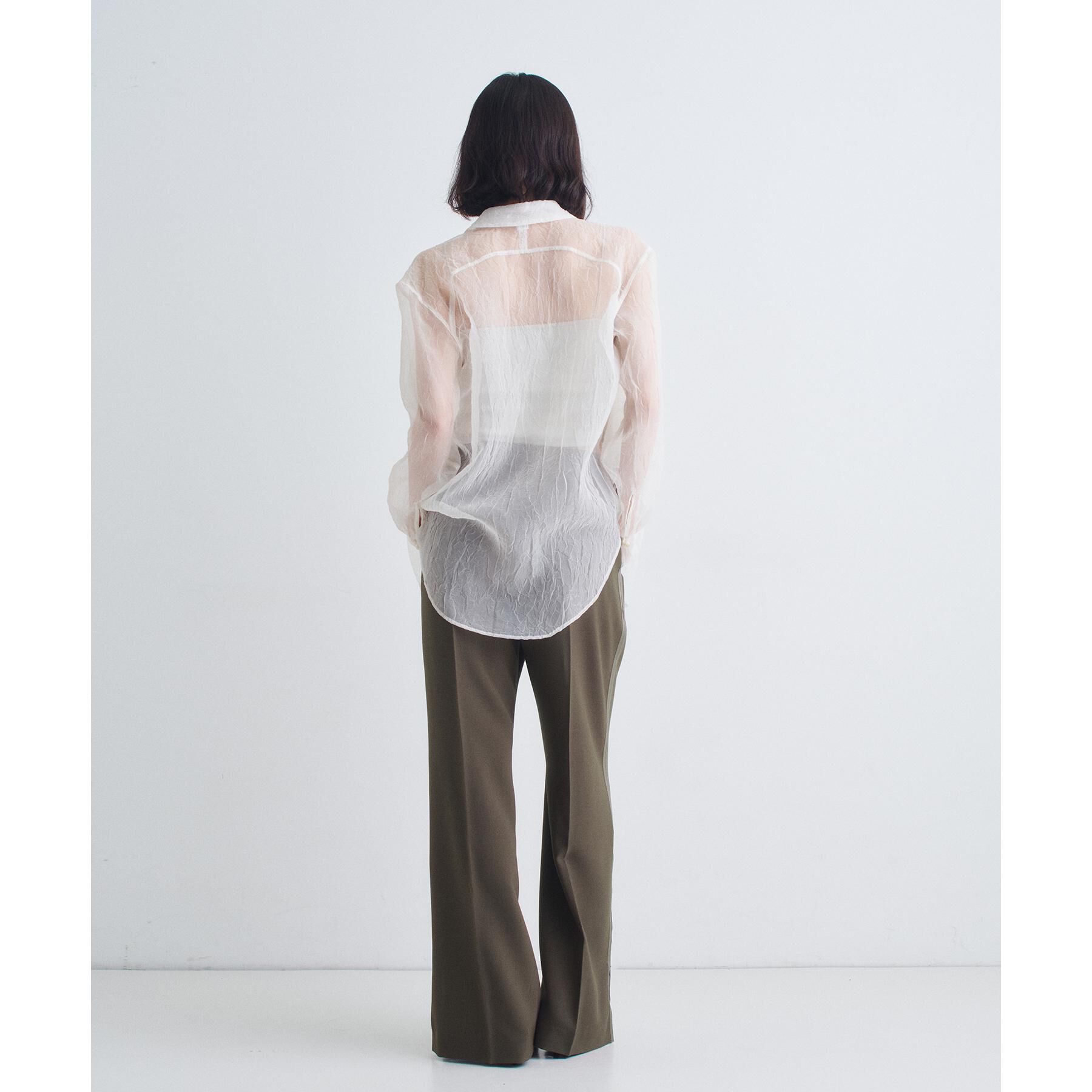 CODE A「sheer washer ribbon blouse」|シャツ・ブラウス|