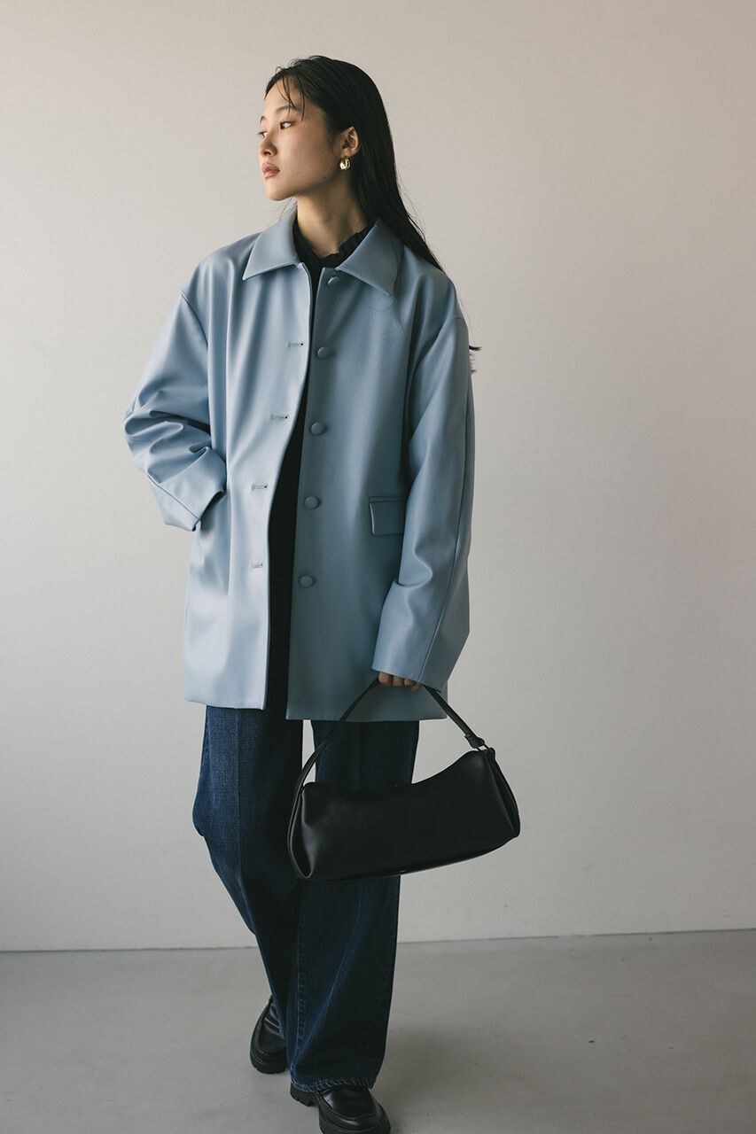 STYLEMIXER「ステンカラーフェイクレザージャケット」|その他|