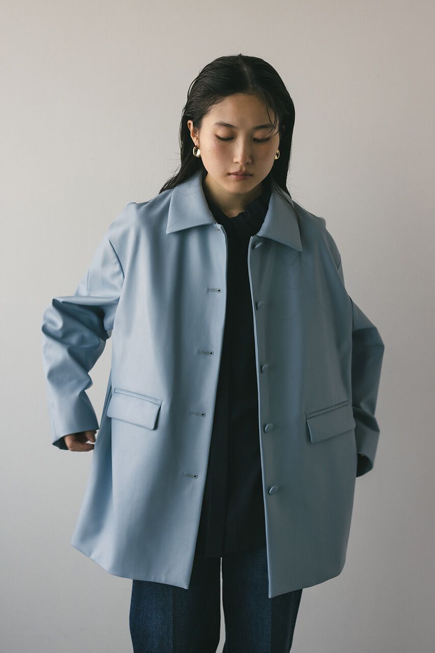 STYLEMIXER「ステンカラーフェイクレザージャケット」|その他|